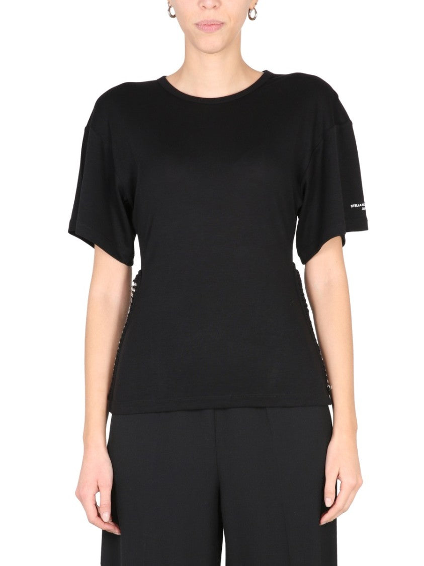 Crew-Neck T-Shirt With Chain Detail