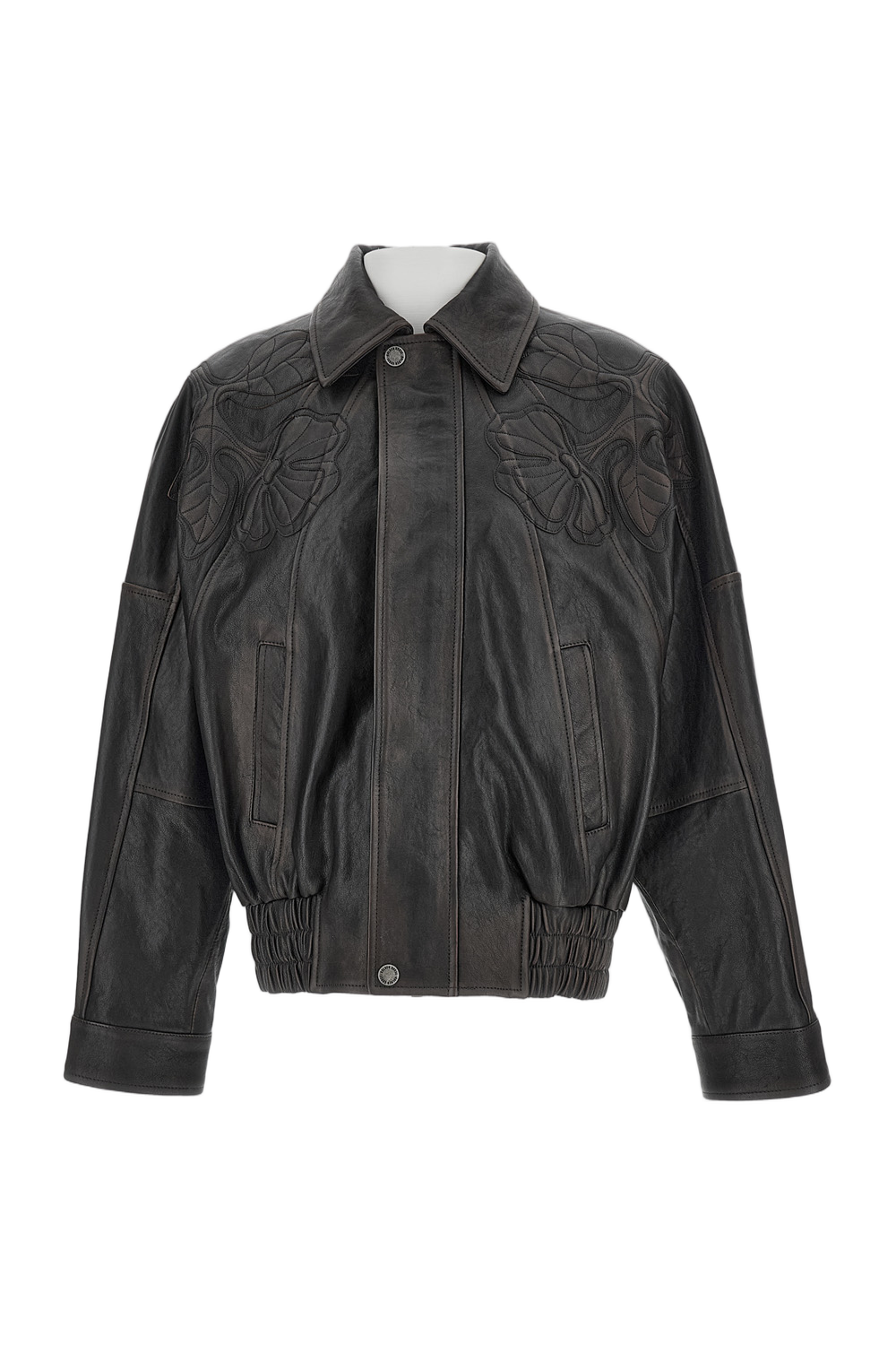 Nappa Leather Jacket With Embroidery