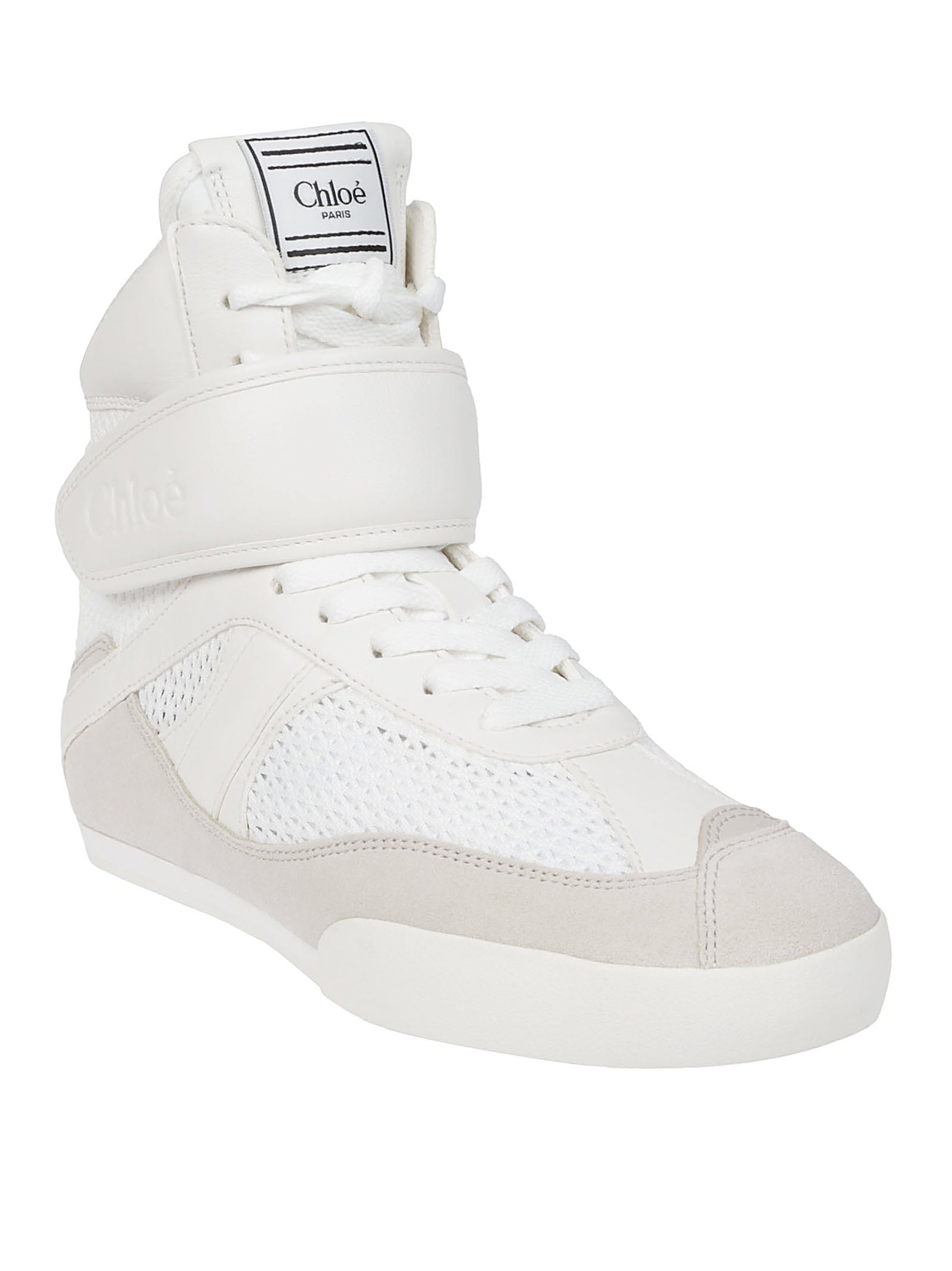 High-Top Sneakers With Embossed Logo