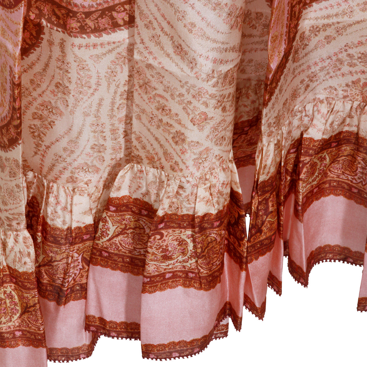 Burgundy Silk Skirt