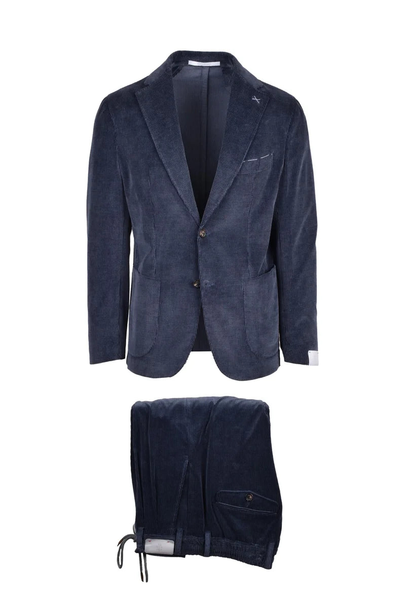 Men's Velvet Suit - Blue