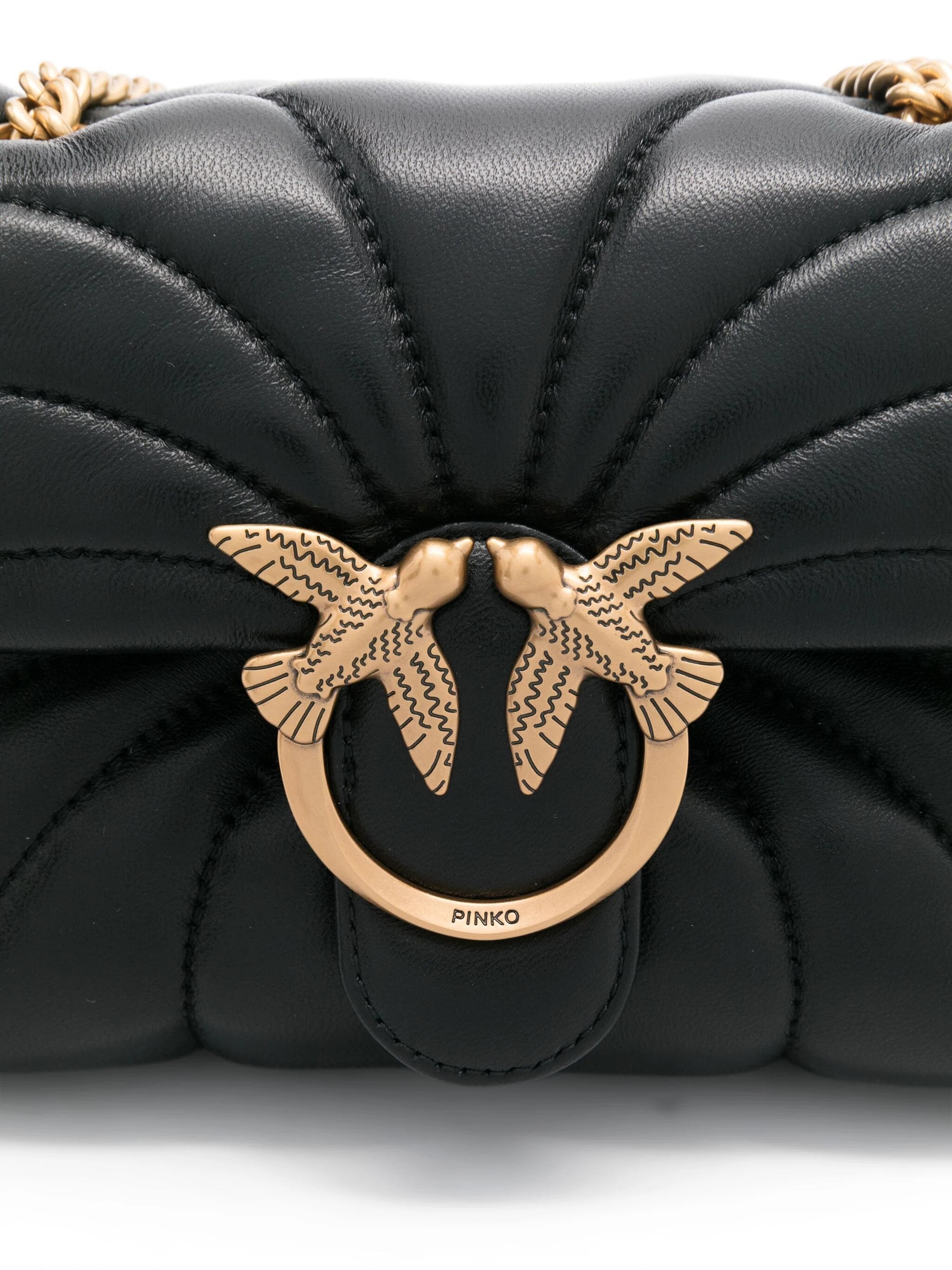 Love Puff Butterfly-Quilted Leather Satchel