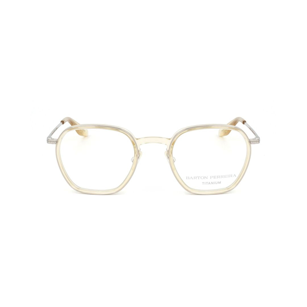 Bp5044 480lm Translucent Beige Acetate Front Metal Frame Eyeglasses