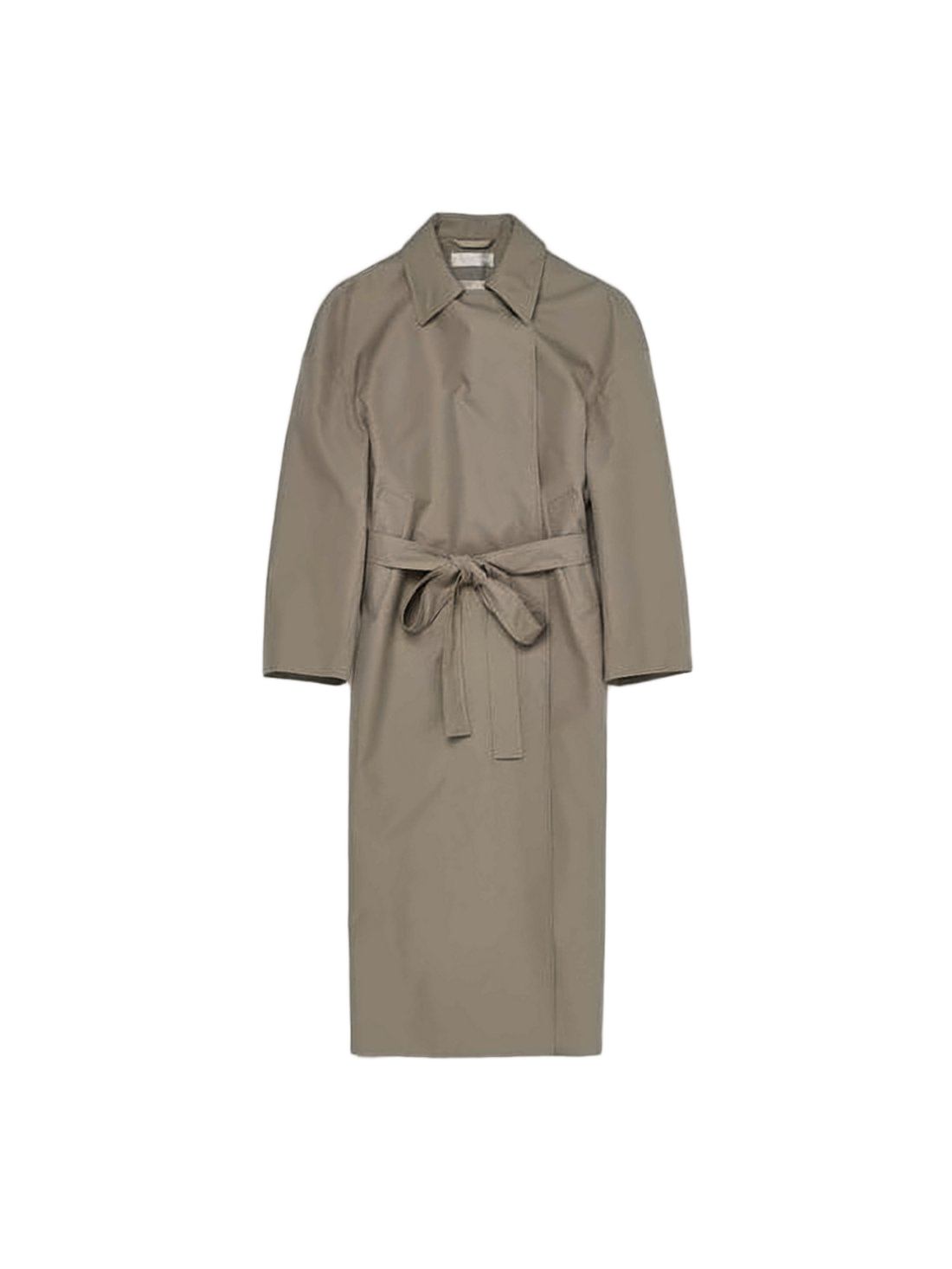 Minimalist Long Coat with Belted Waist