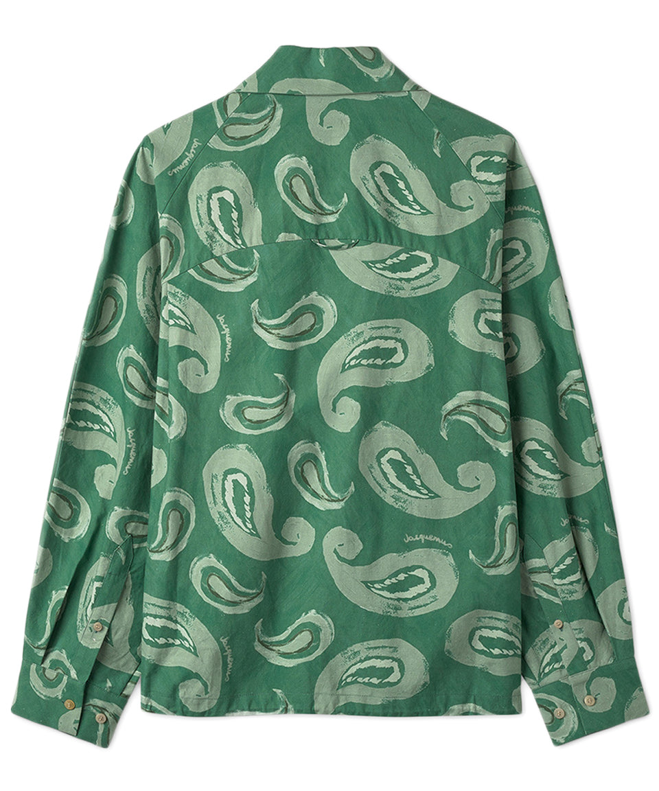 Long-Sleeve Jacquemus Shirt with Paisley Pattern