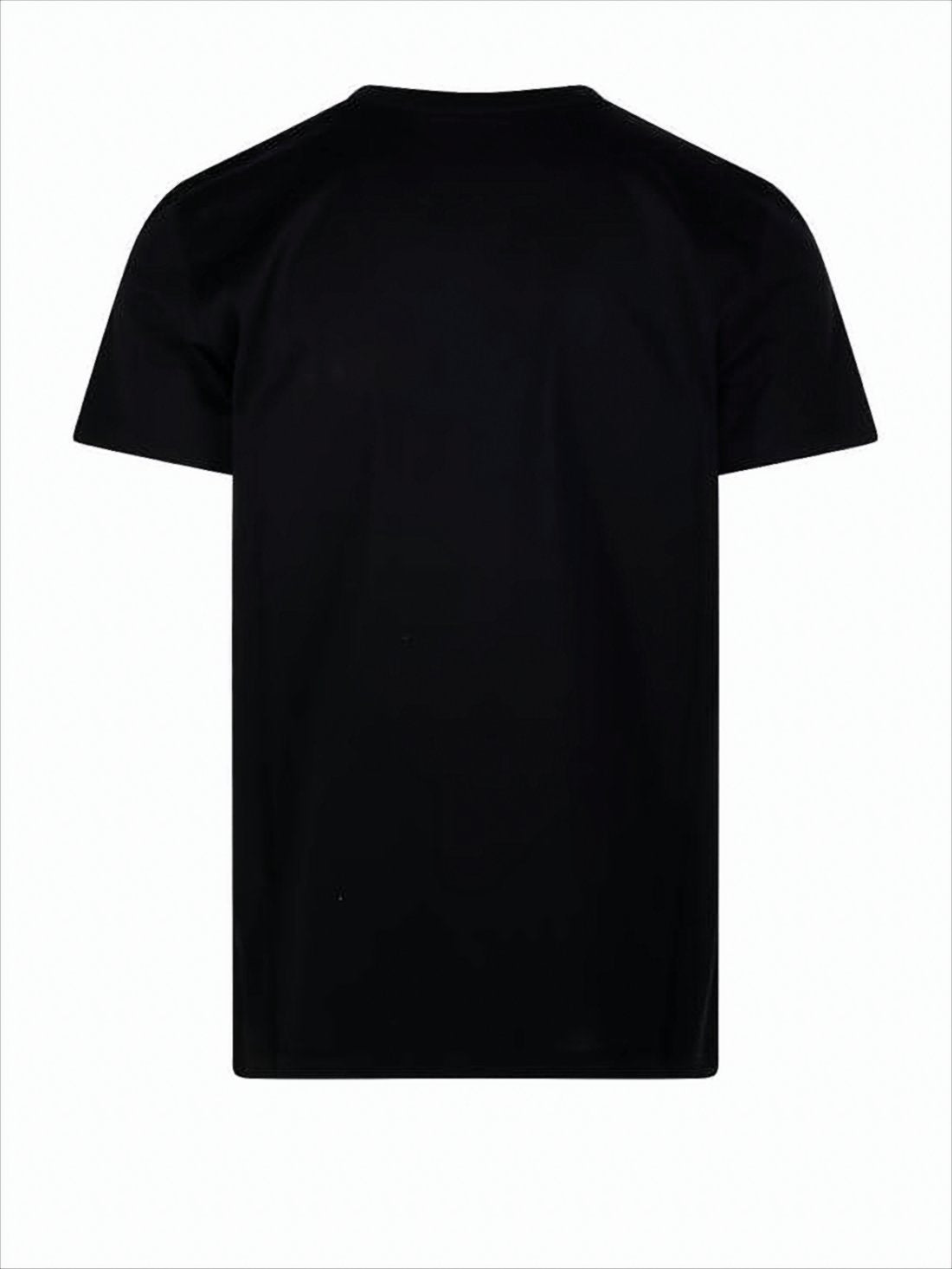 Klasyczny Czarny T-Shirt z Krótkim Rękawem i Wyszywanym Logo