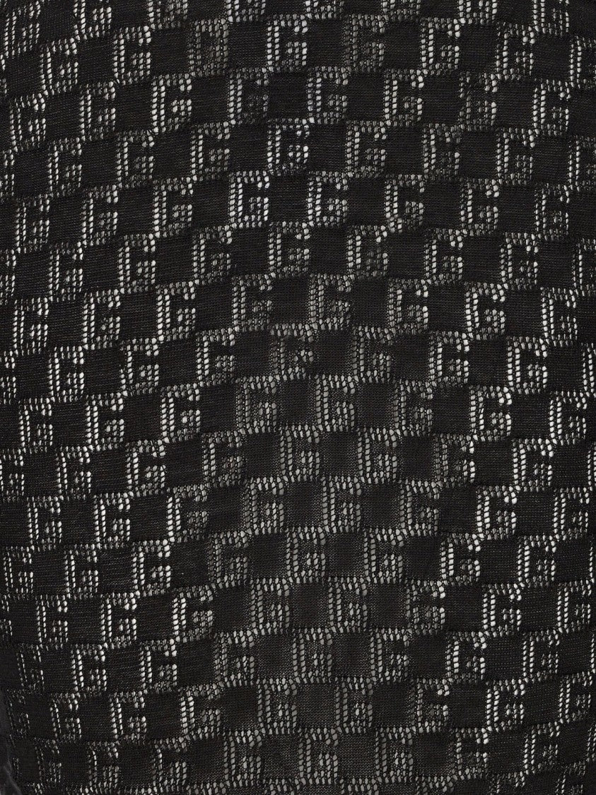 Textured Checkered Knit Polo Shirt