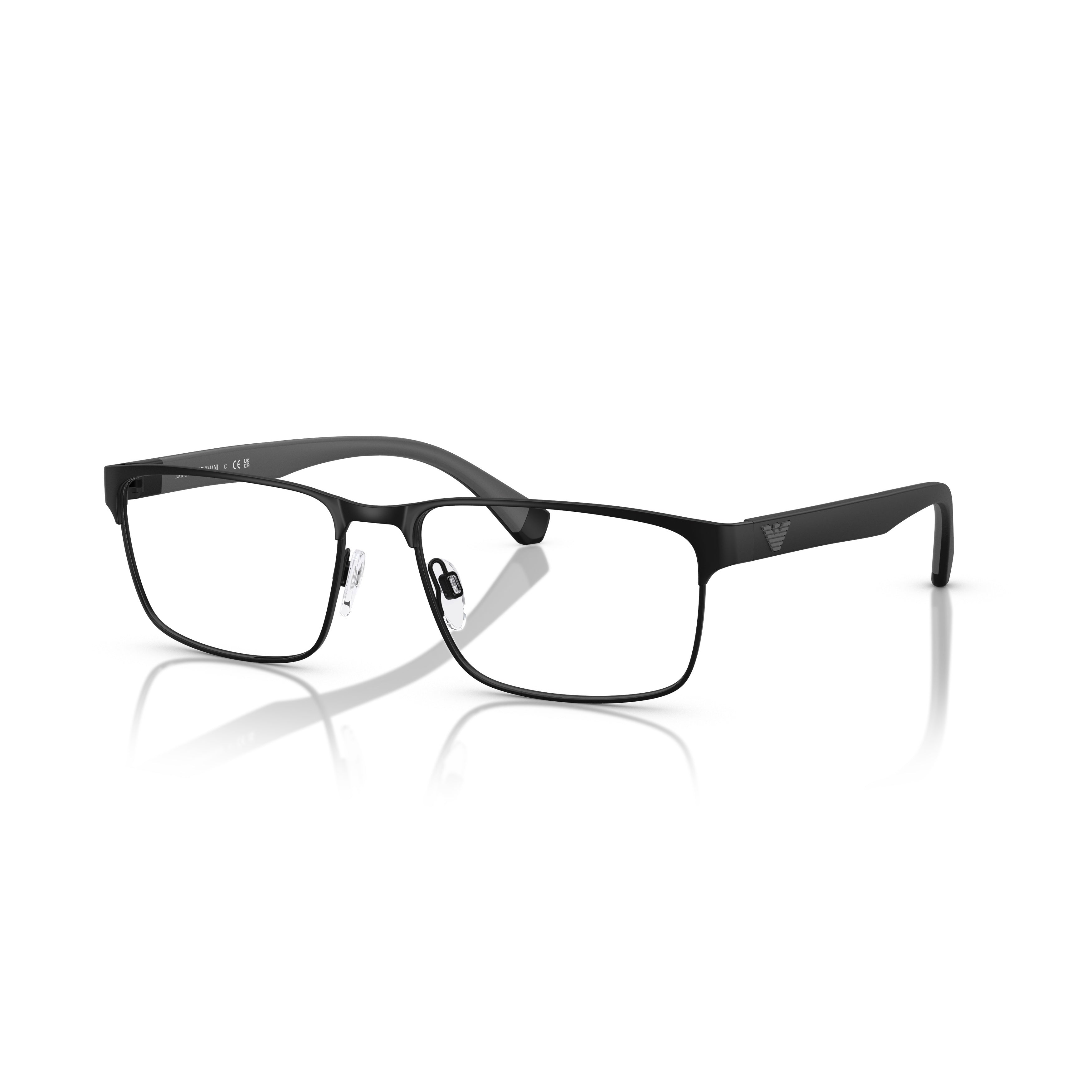 0ea1105 Rectangular Black Eyeglasses with Matte Finish