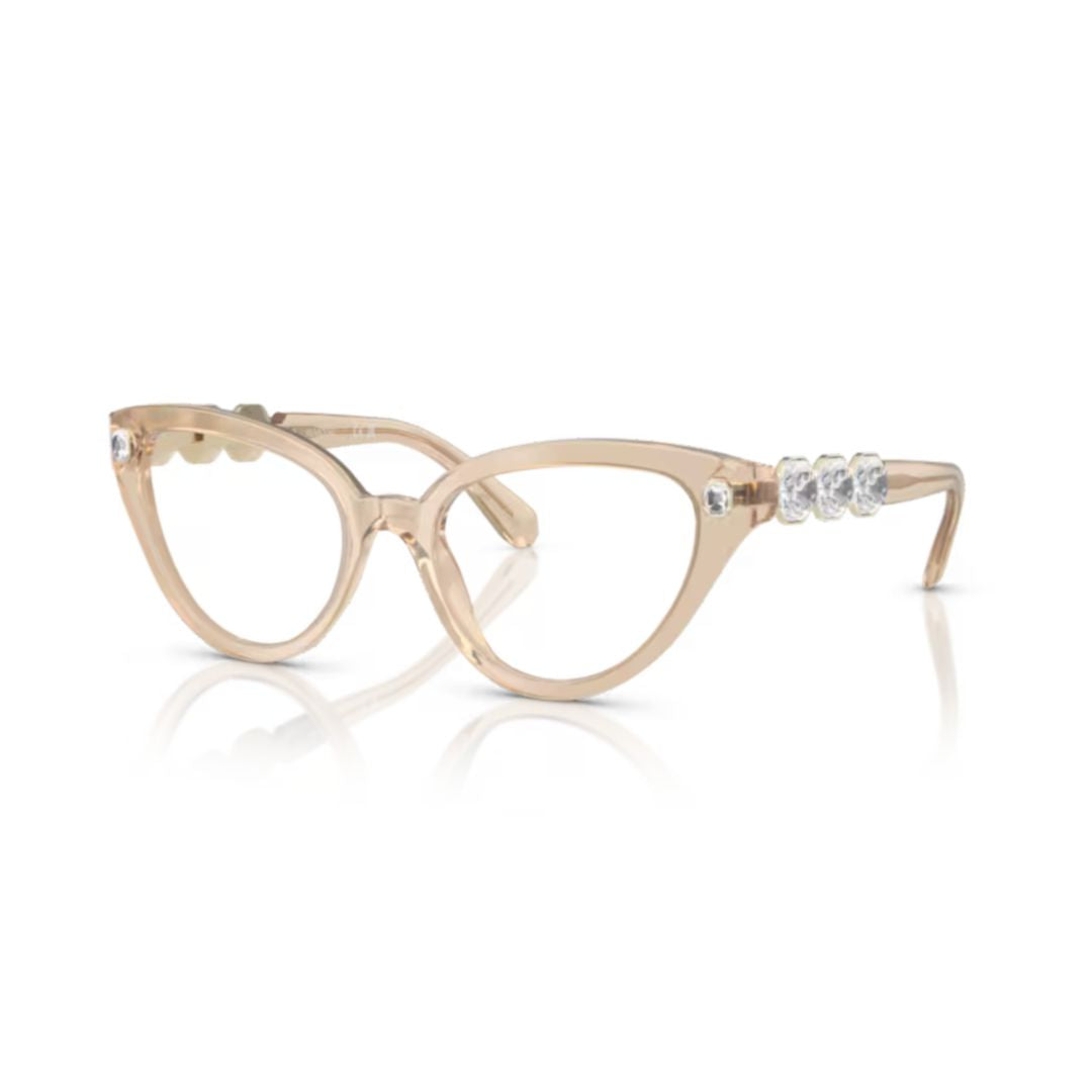 0sk2028 Cat-Eye Sunglasses with Crystal-Embellished Temples
