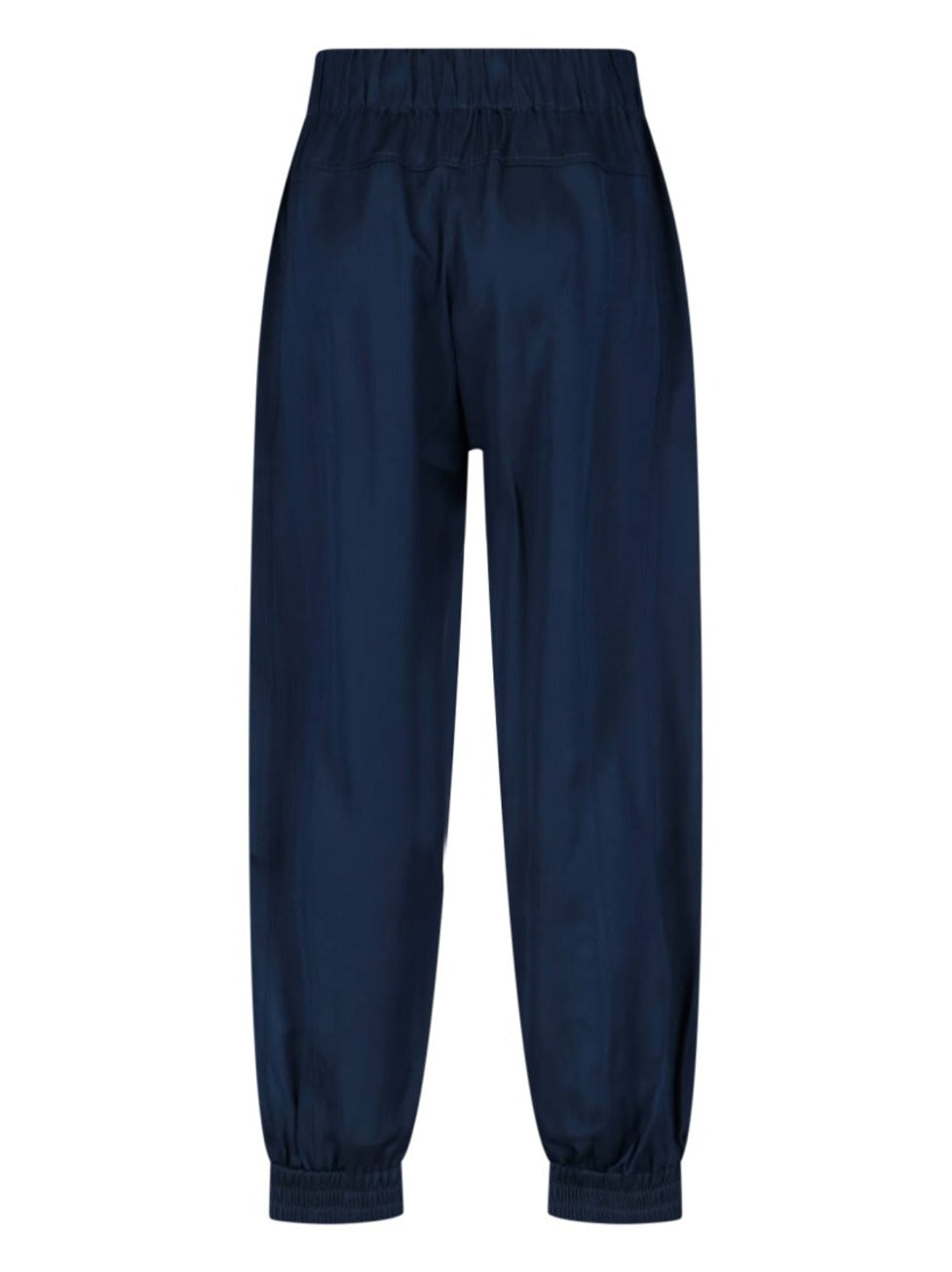 High-Waisted Silk Blend Athletic Pants With Drawstring Closure