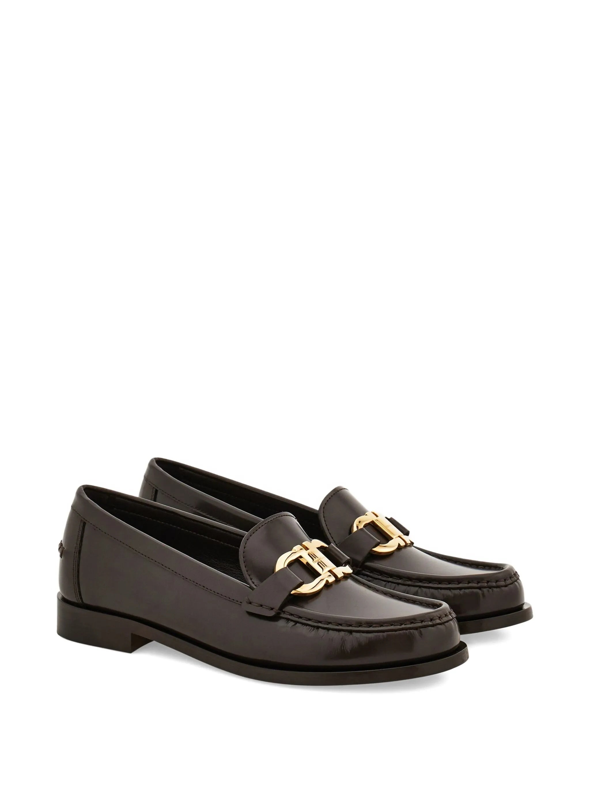 Black Maryan 2 Polished Leather Loafers