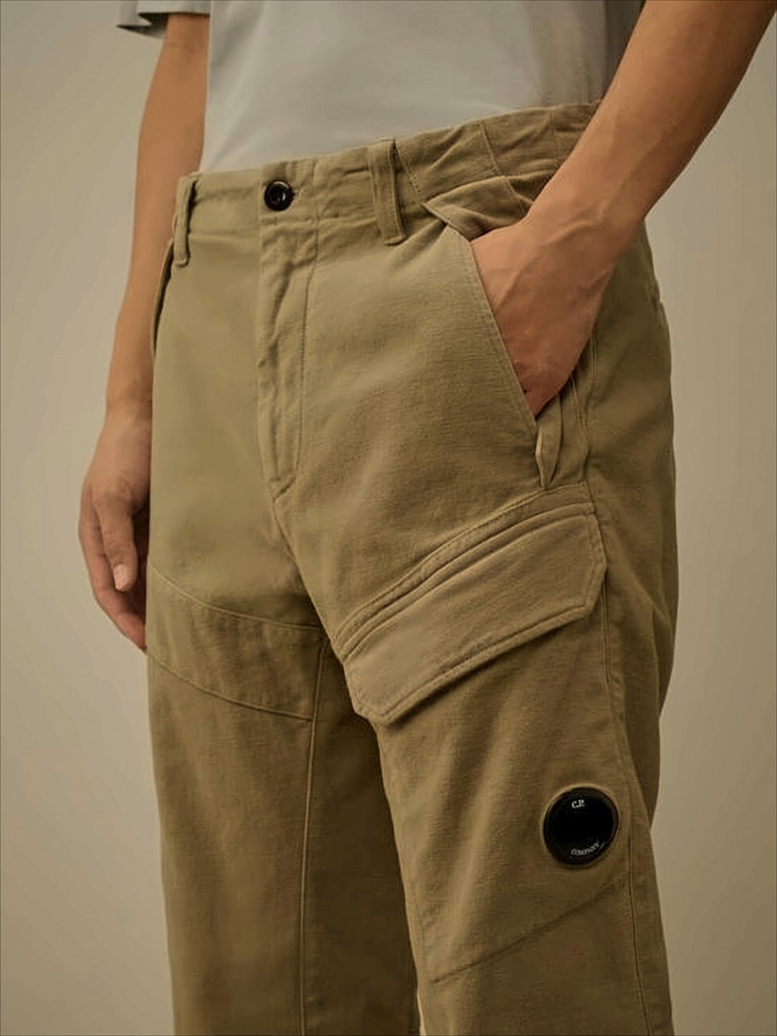 Relaxed Fit Moleskin Stretch Cargo Pants