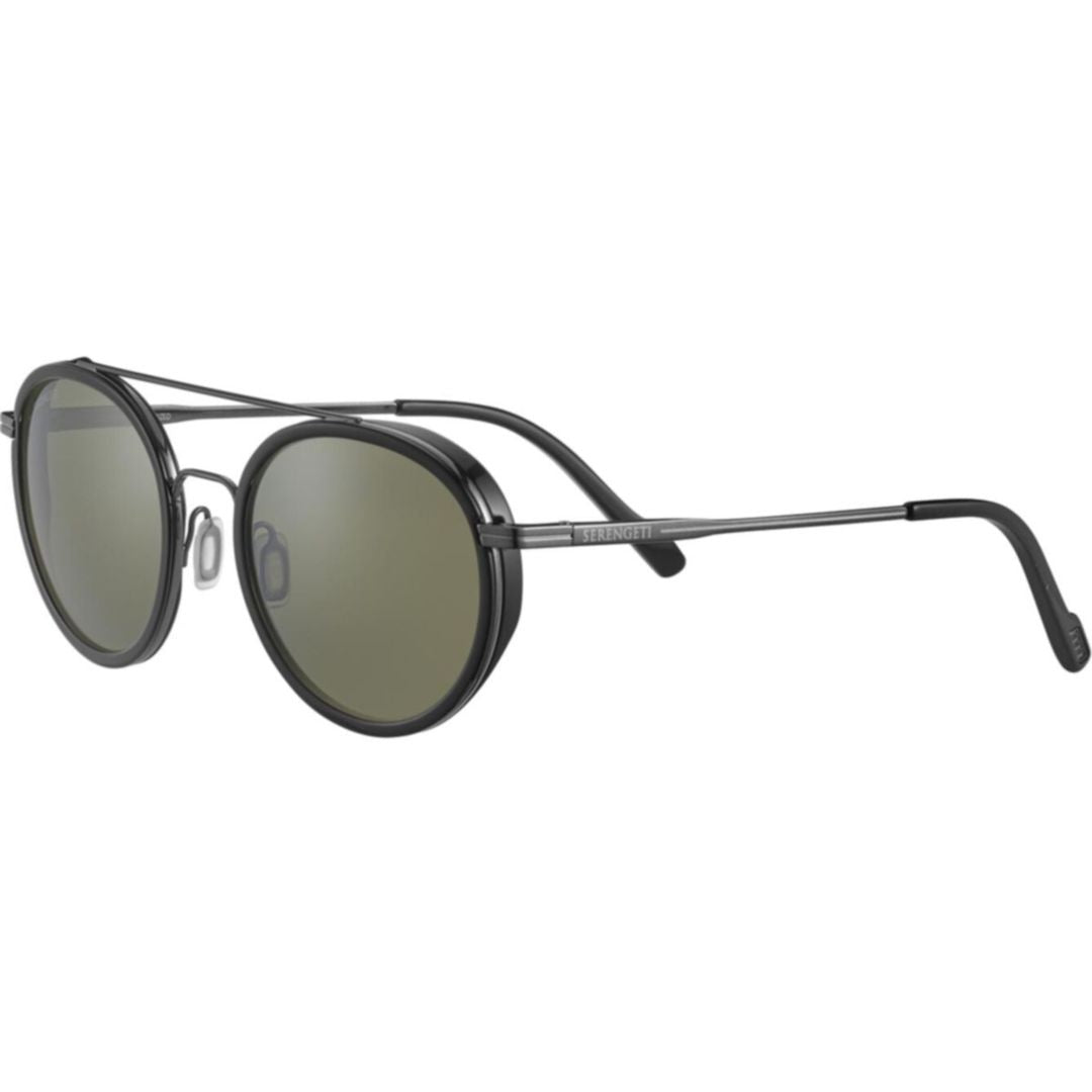 Geary Round Frame Sunglasses with Double Bridge Design