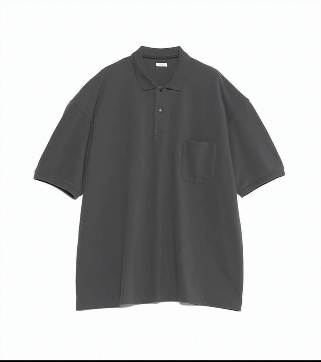 Relaxed Fit Grey Polo Shirt With Classic Collar