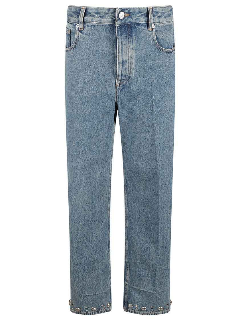Classic Straight-Leg Jeans With Five-Pocket Design