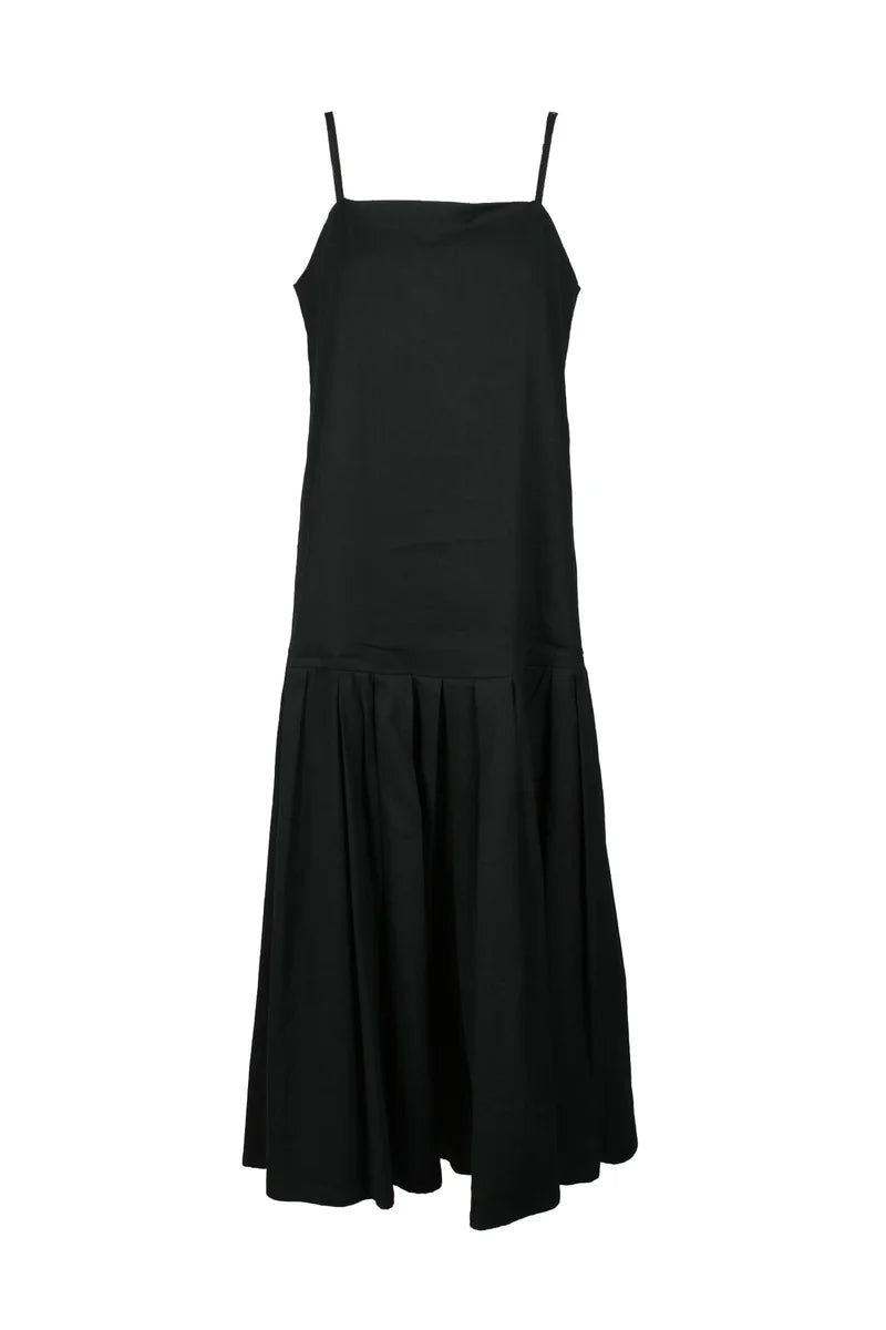 Long Cotton Dress - Black