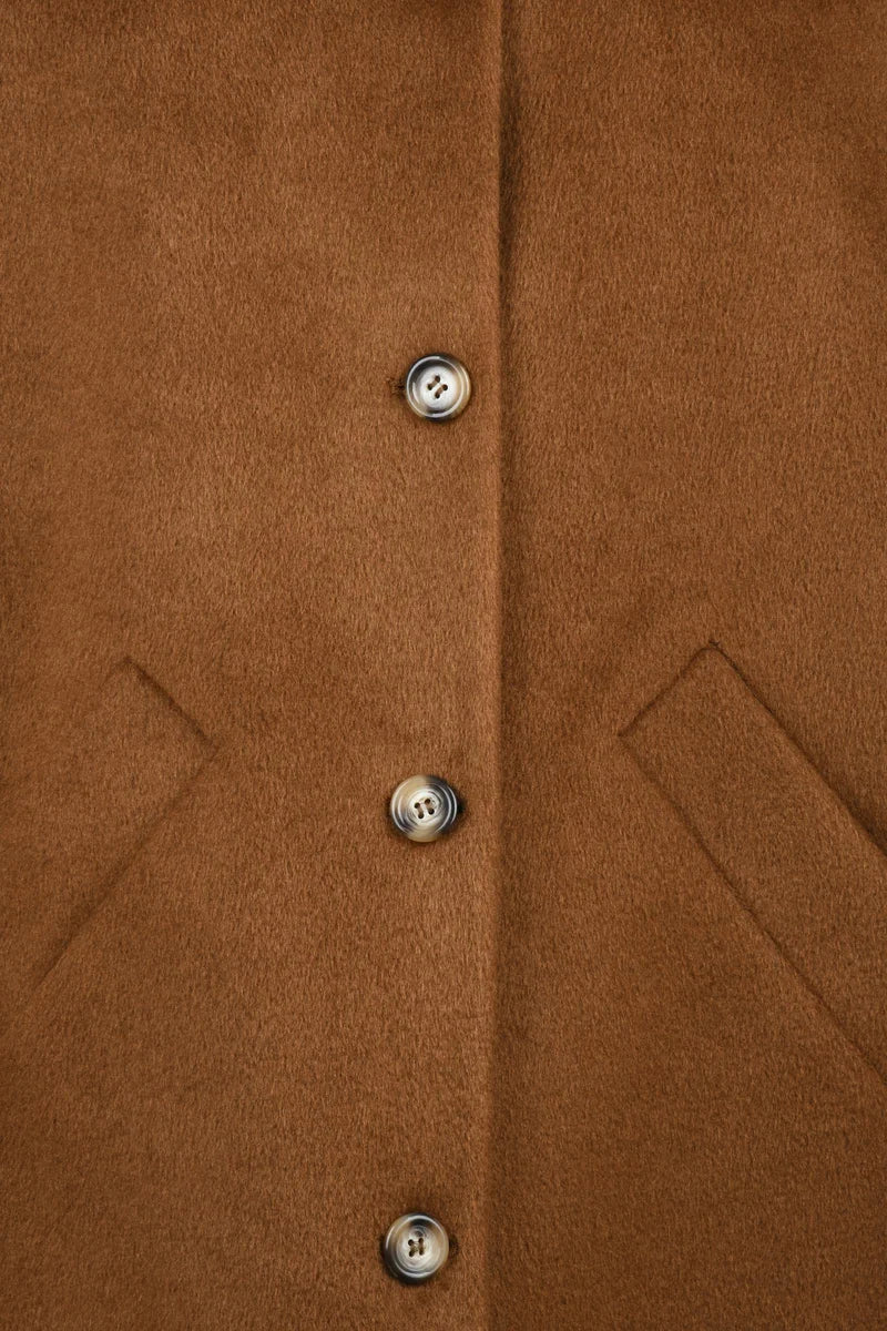 Brown Guttha Coat with Classic Collar