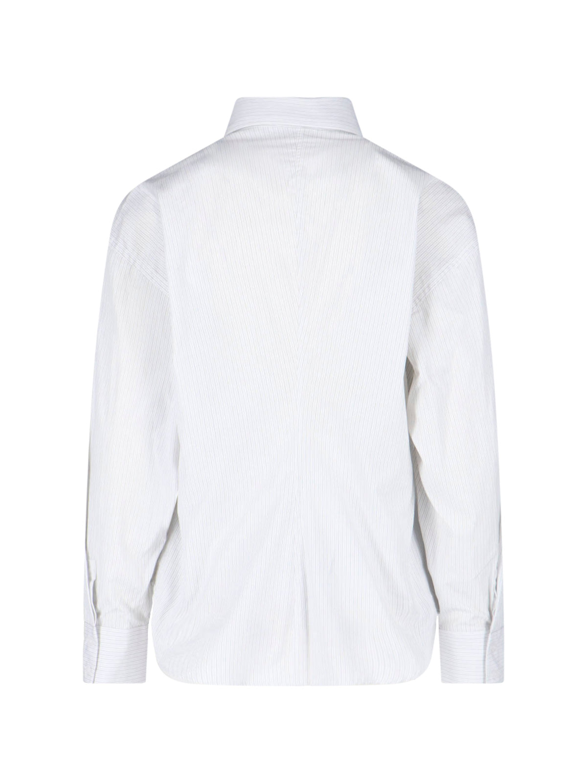 White Hourglass Striped Cotton Formal Shirt