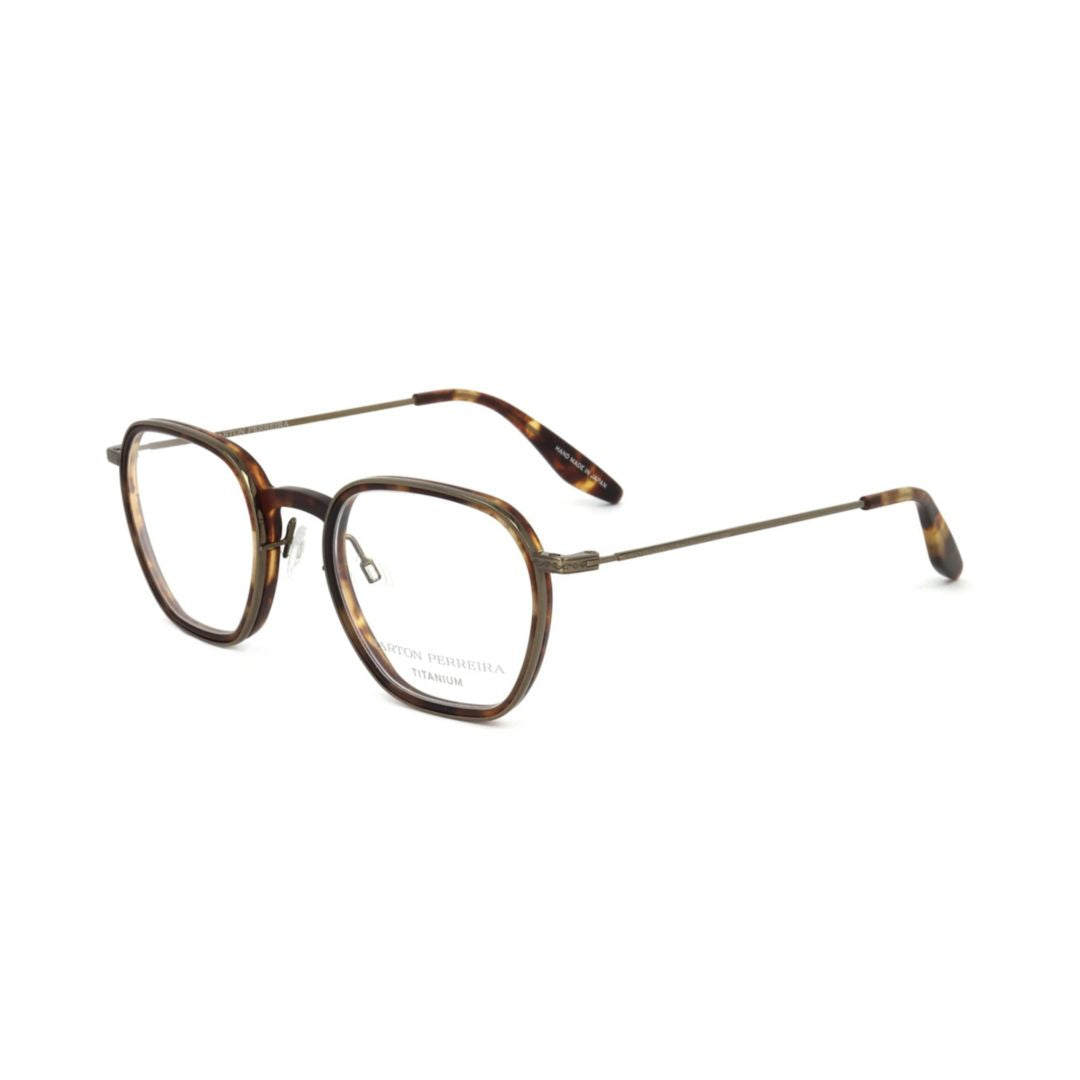 Bp5044 481ir Square Frame Tortoiseshell Acetate Eyeglasses with Metal Temples