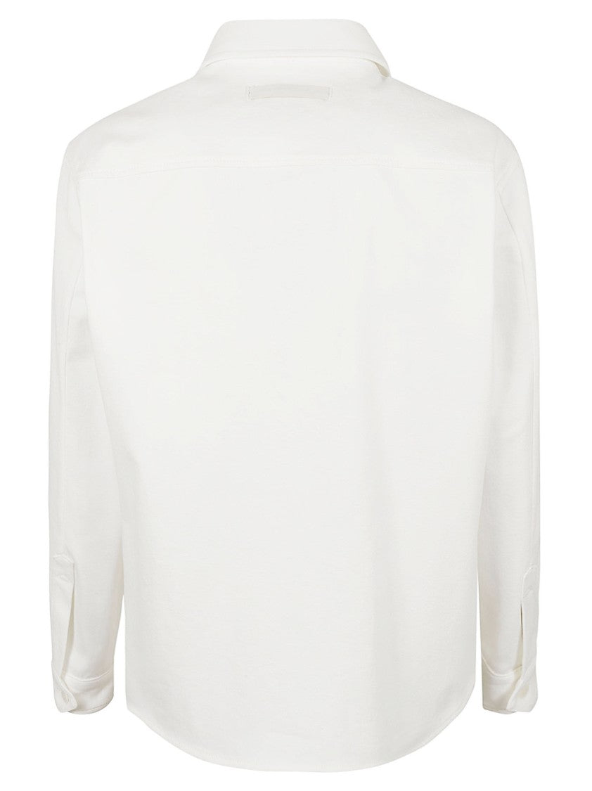 Button-Down White Shirt With Chest Pocket