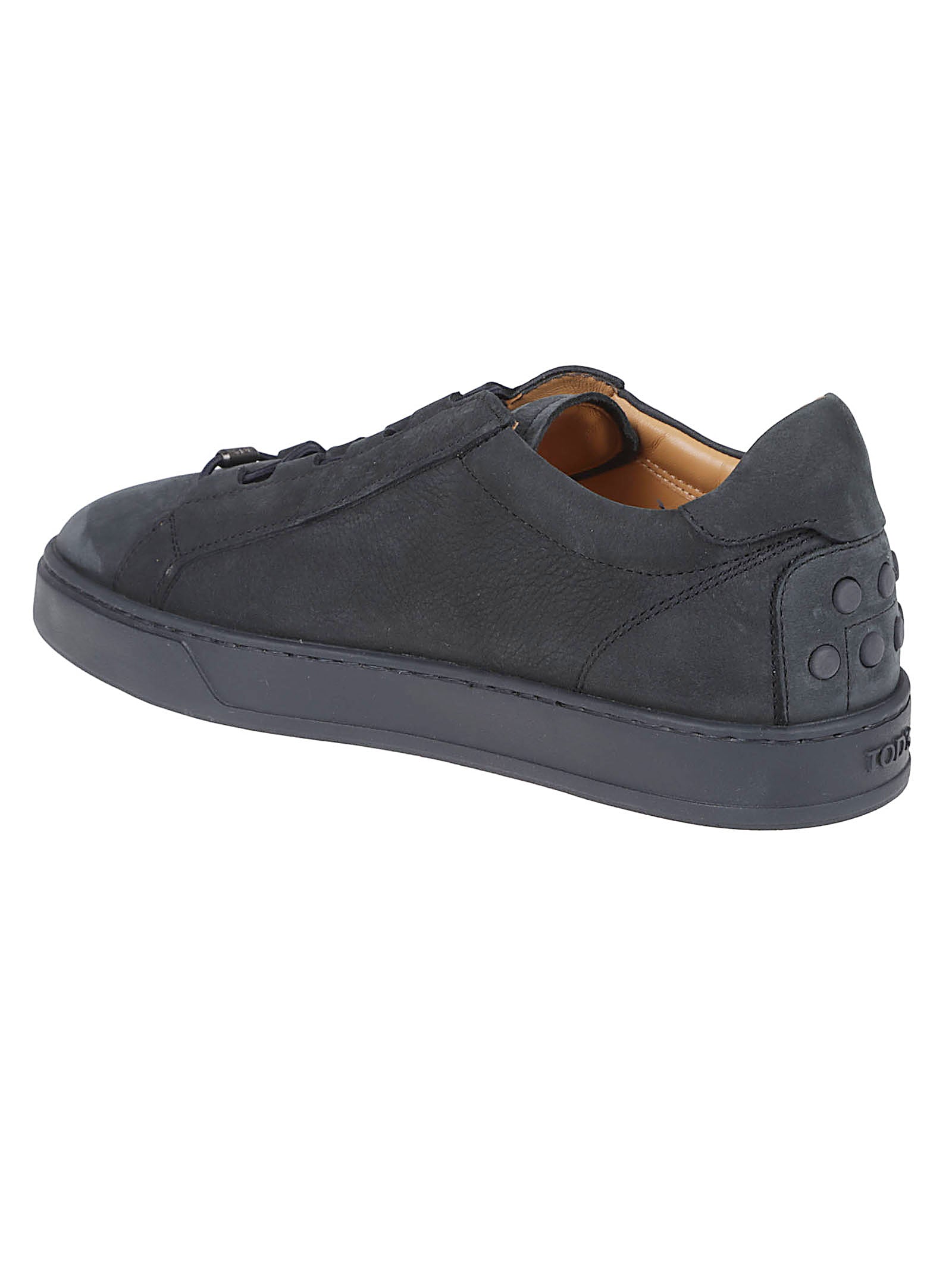 Low-Profile Black Calfskin Sneakers