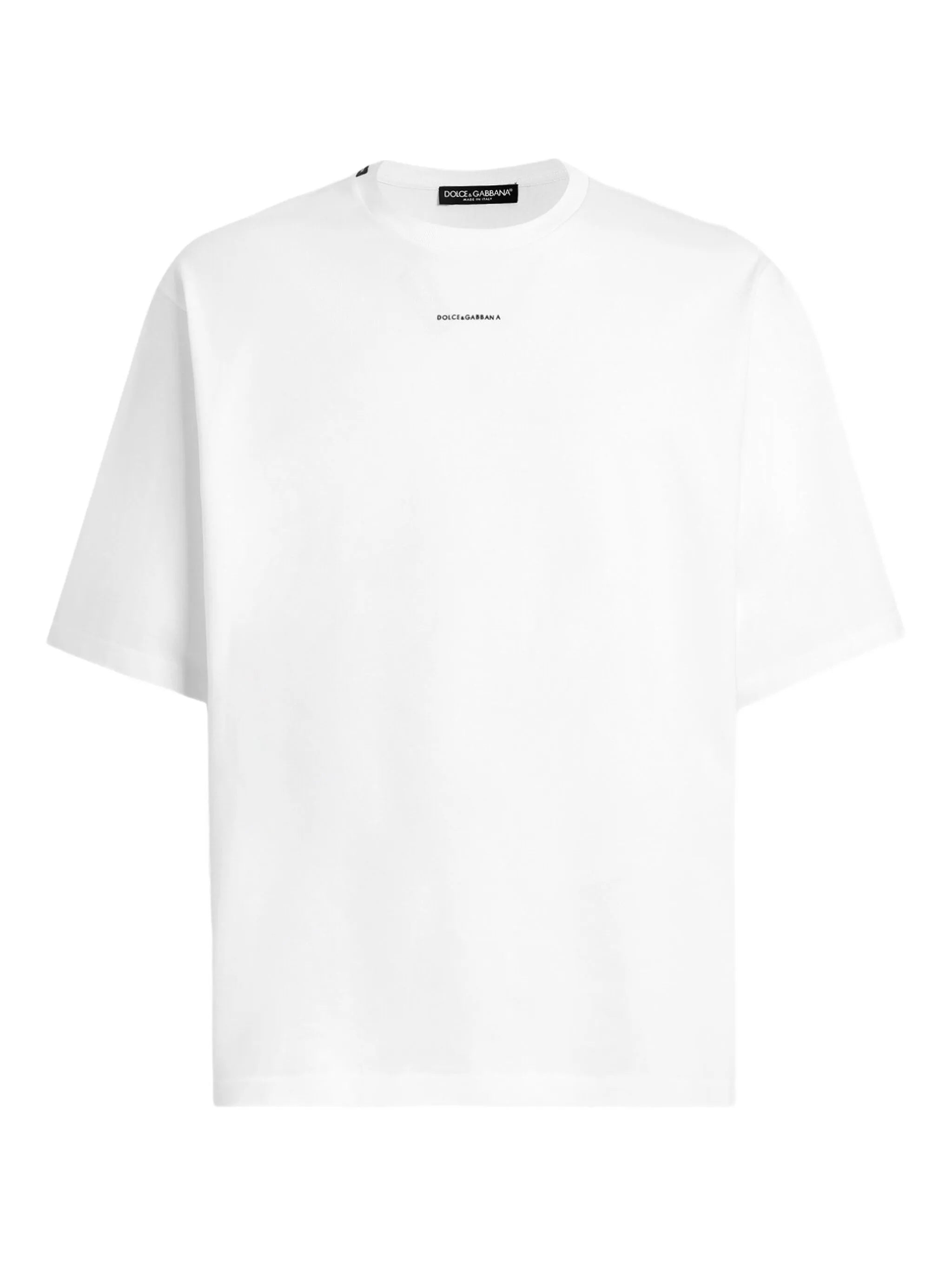 White Relaxed Fit Cotton Logo T-Shirt