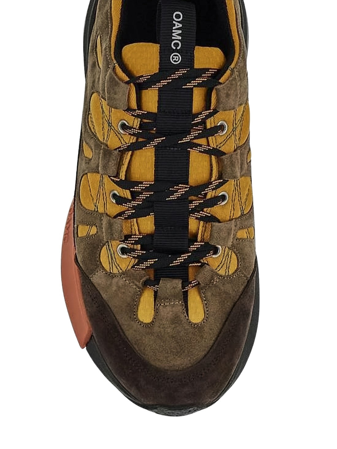 Low-Top Leather and Mesh Sneakers