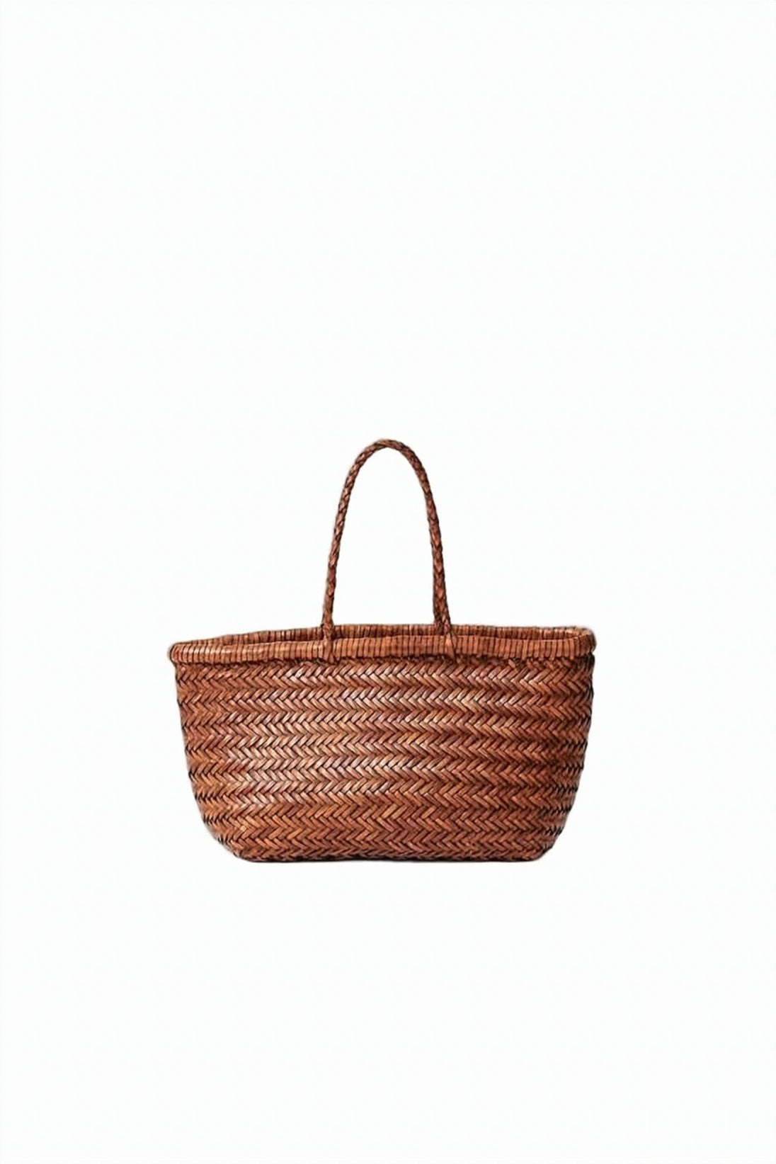 Woven Buffalo Leather Tote Bag