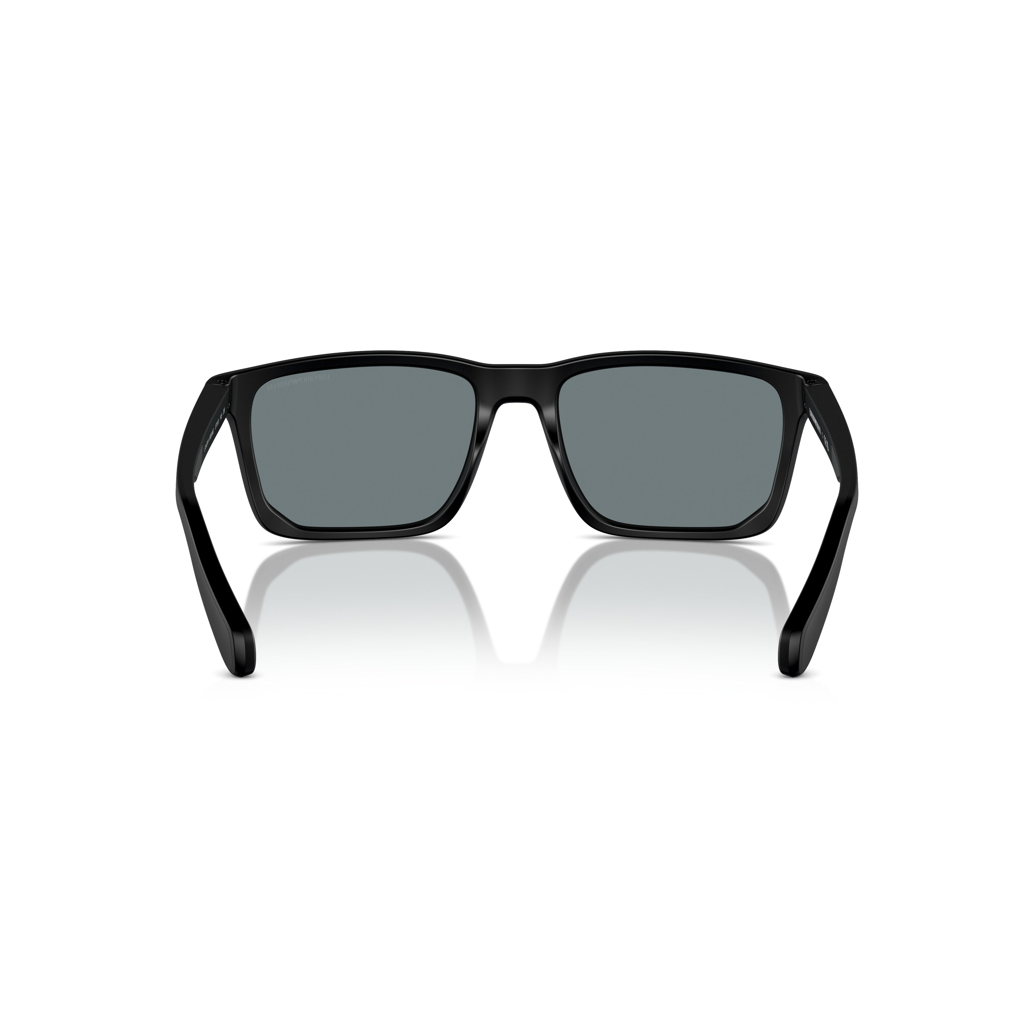 0ea4219 Rectangular Matte Black Sunglasses with Durable Arms