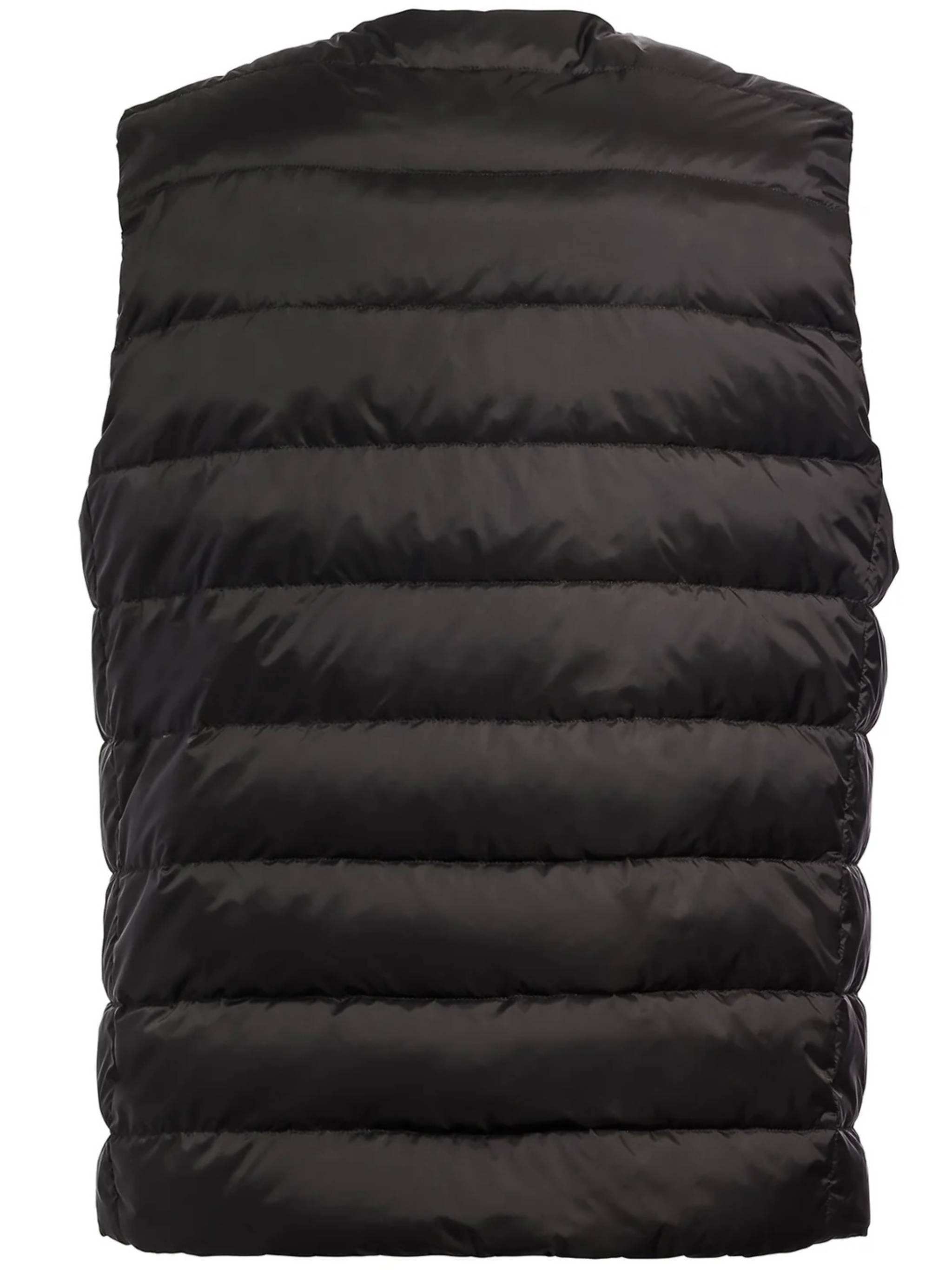 Black Salonicco Quilted Nylon Puffer Vest