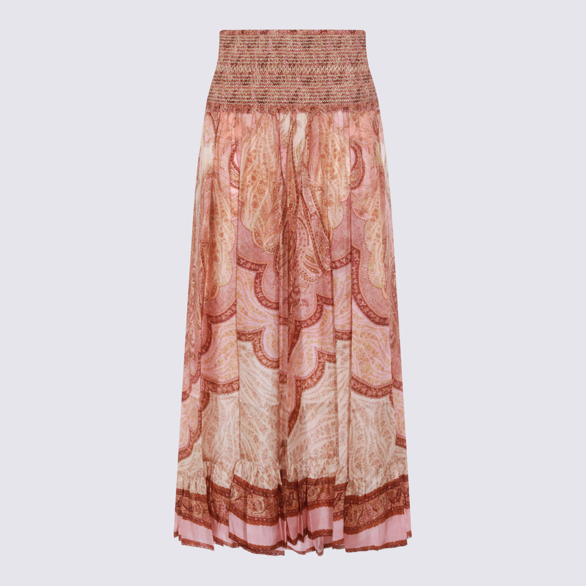 Burgundy Silk Skirt