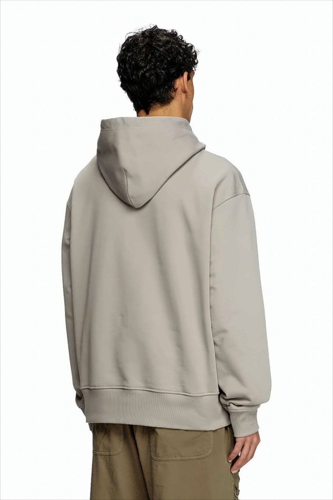Relaxed Fit Cropped Hoodie with Adjustable Drawstrings