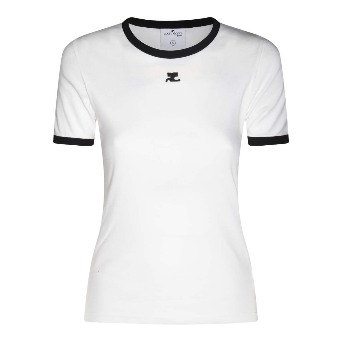 Dopasowany T-shirt z krótkim rękawem i kontrastowym wykończeniem