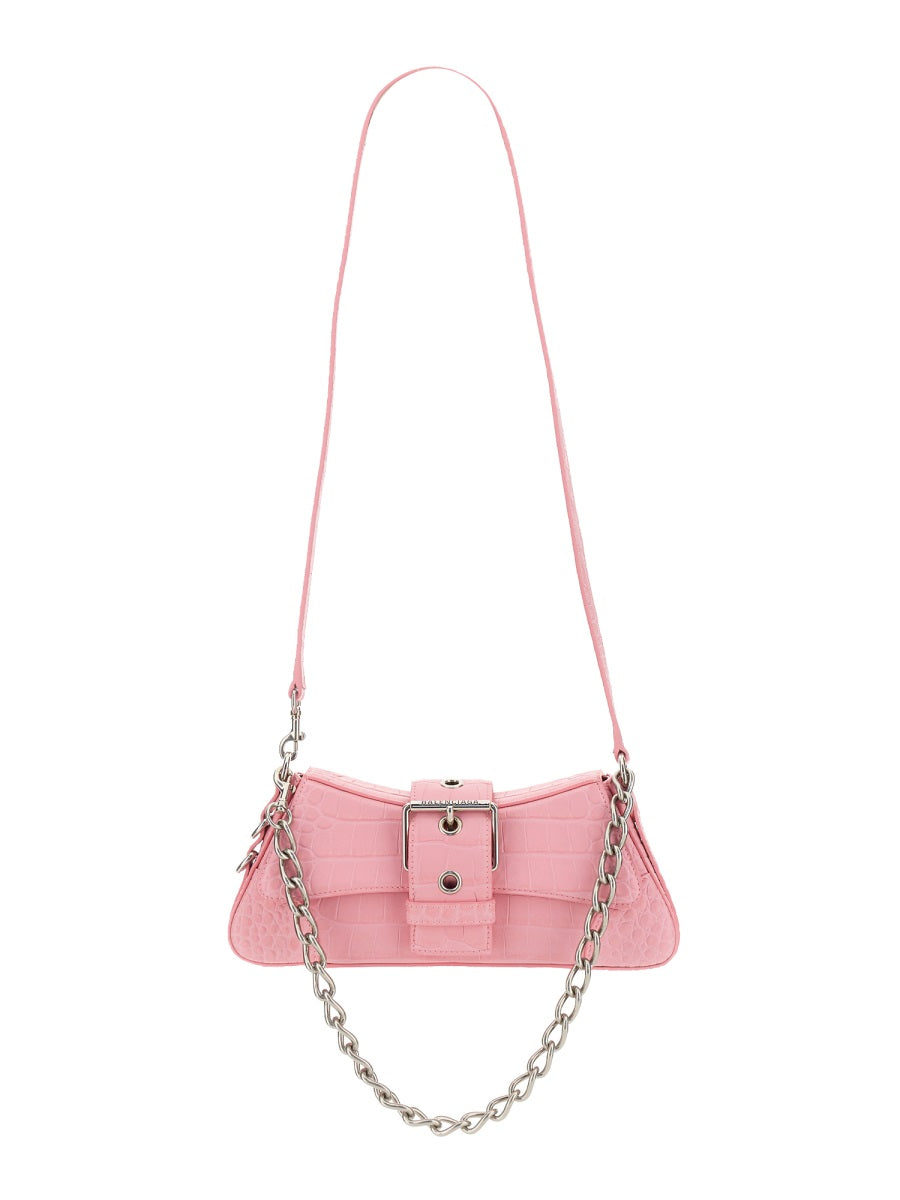Sculptural Shoulder Bag in Soft Matte Calfskin Leather