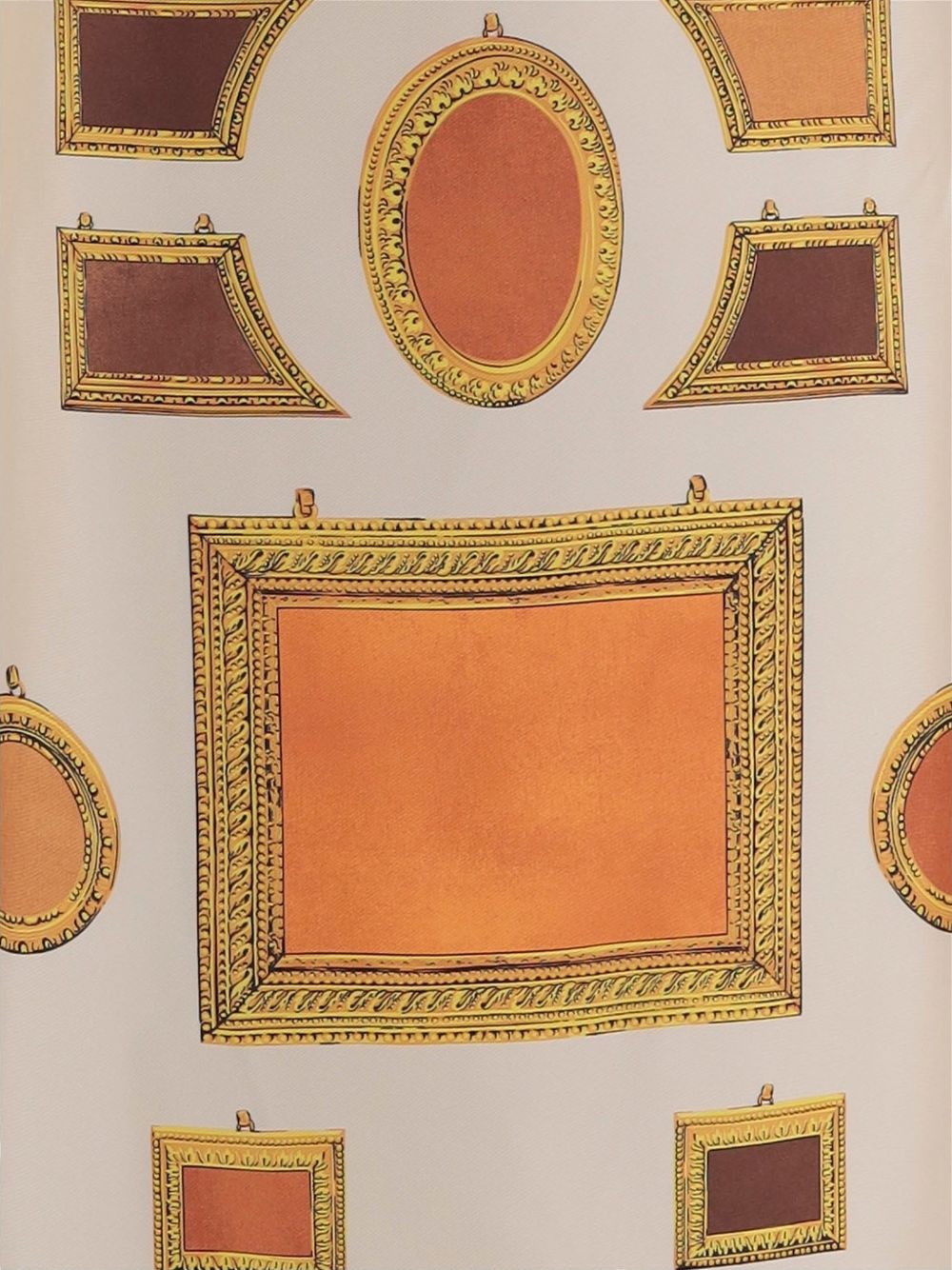 Silk And Nylon Blend Skirt With Ornate Picture Frame Print