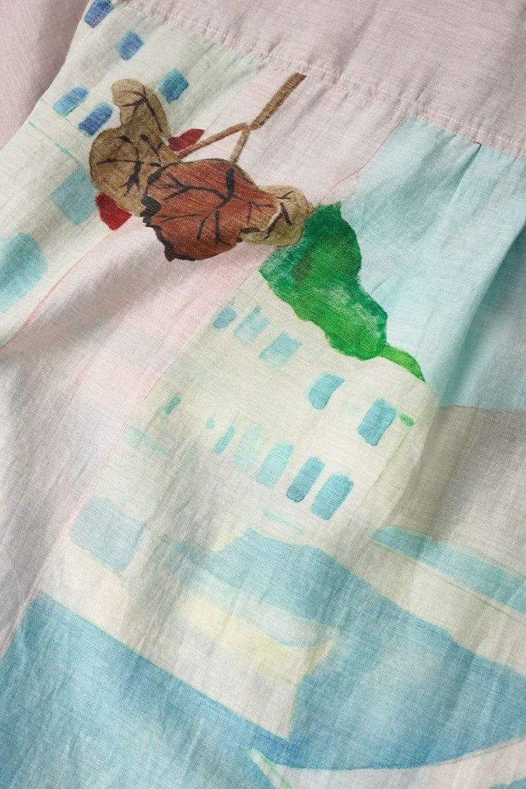 Abstract Print Short-Sleeved Shirt