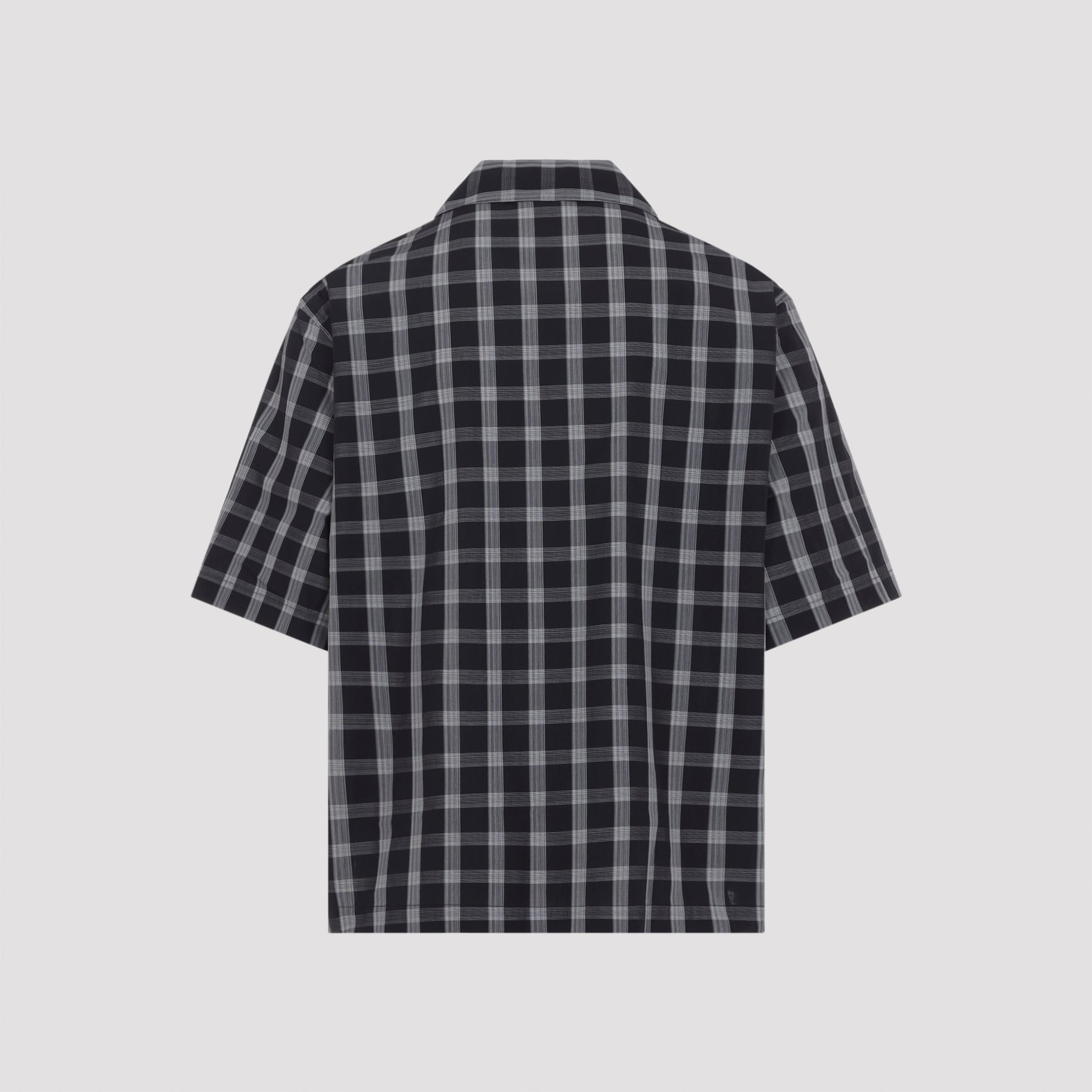 Relaxed Fit Short-Sleeve Checkered Shirt With Camp Collar