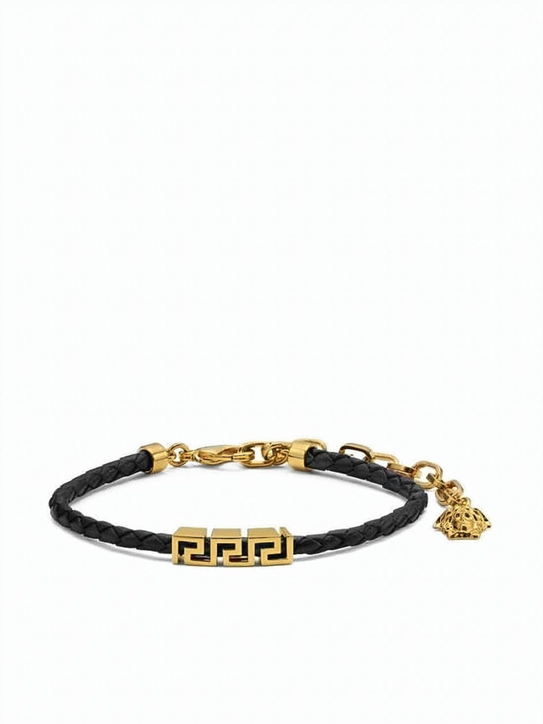 Braided Black Leather Bracelet