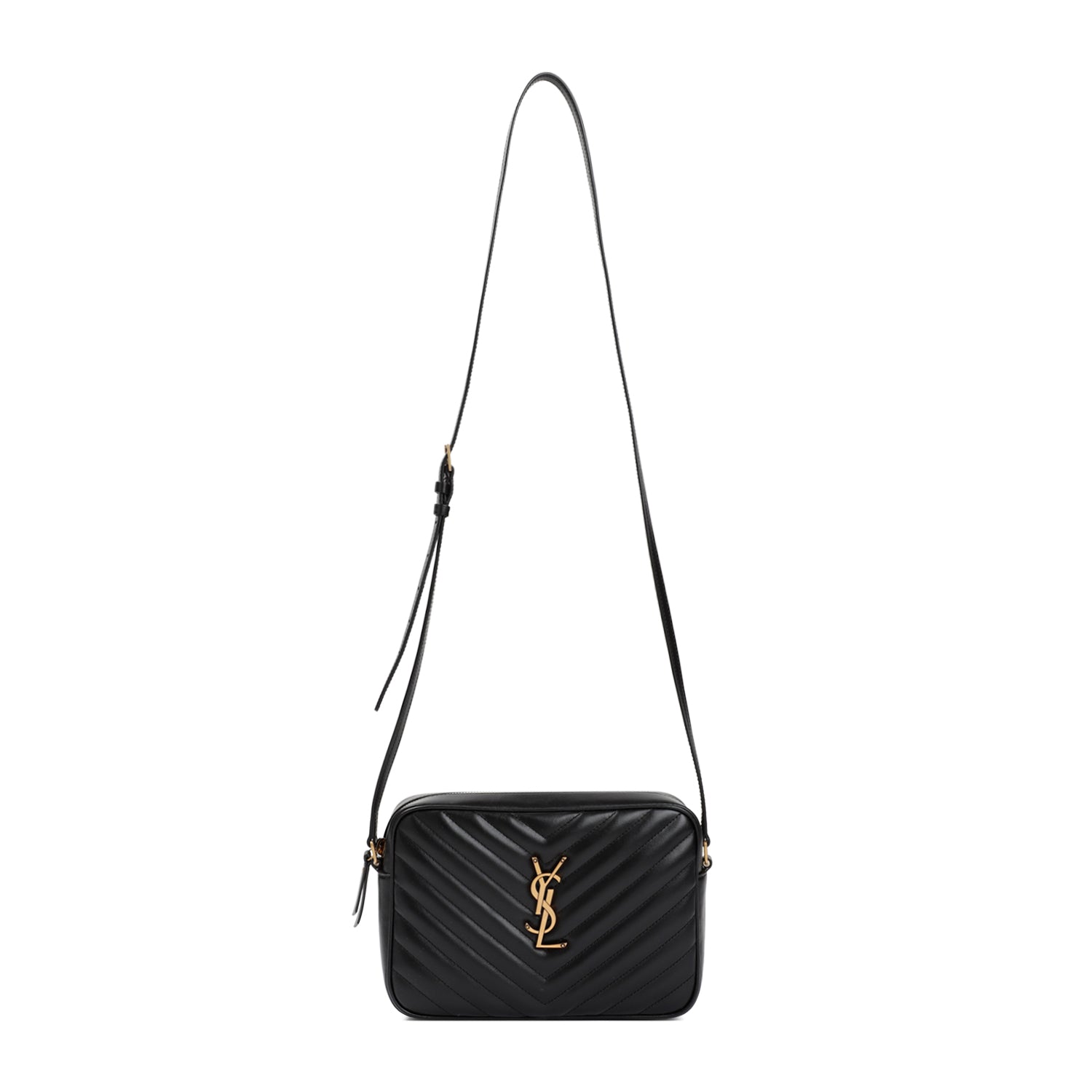 Black Calf Leather Lou Shoulder Bag
