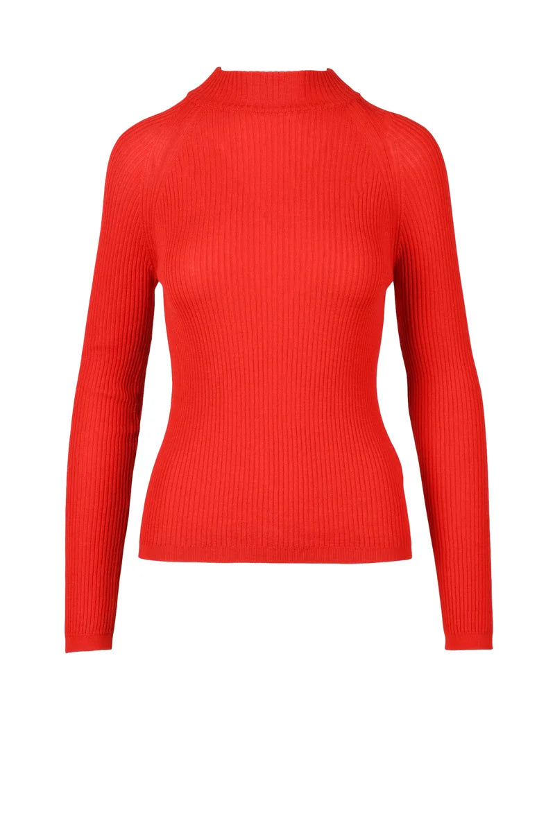 Ribbed Knit Sweater in 100% Virgin Wool
