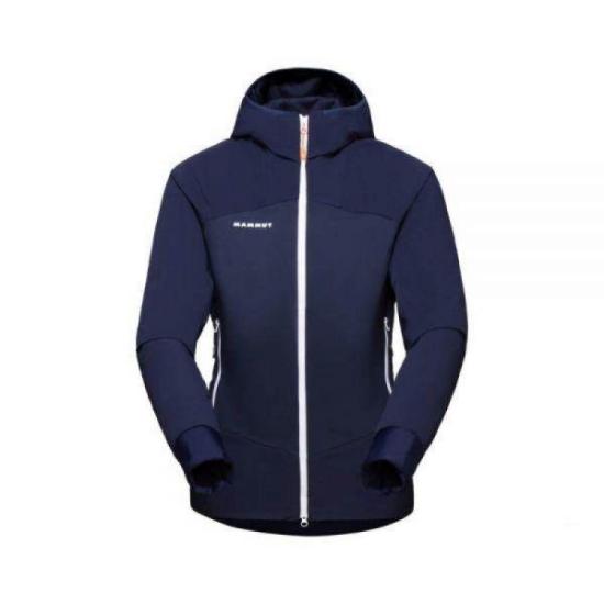 Fitted Hooded Jacket with Zippered Pockets and Thumbholes