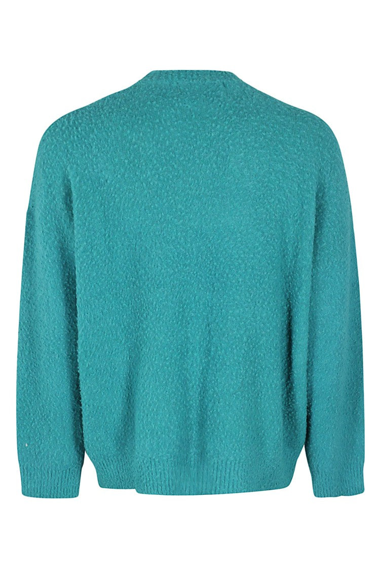 Crewneck Textured Oversized Knit Sweater