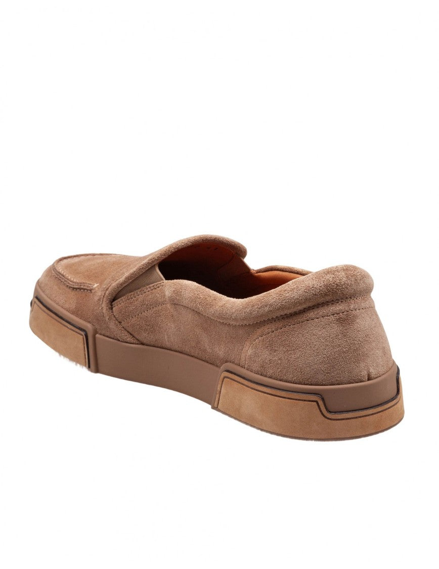 Hazelnut Calfskin Crust Loafers