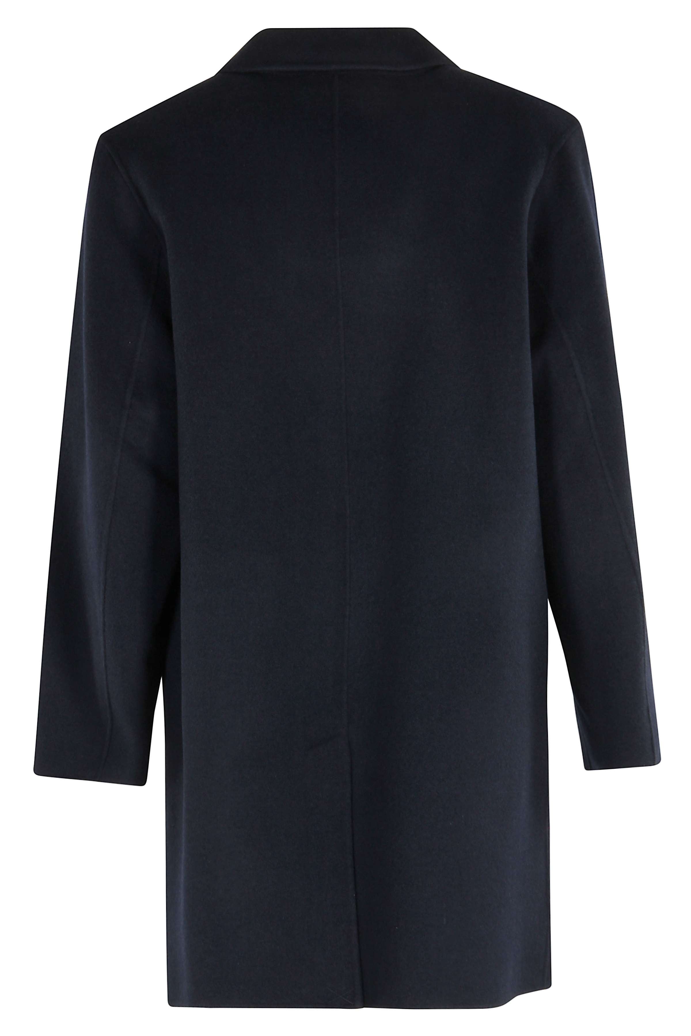 Structured Wool Coat With Lapel Neckline