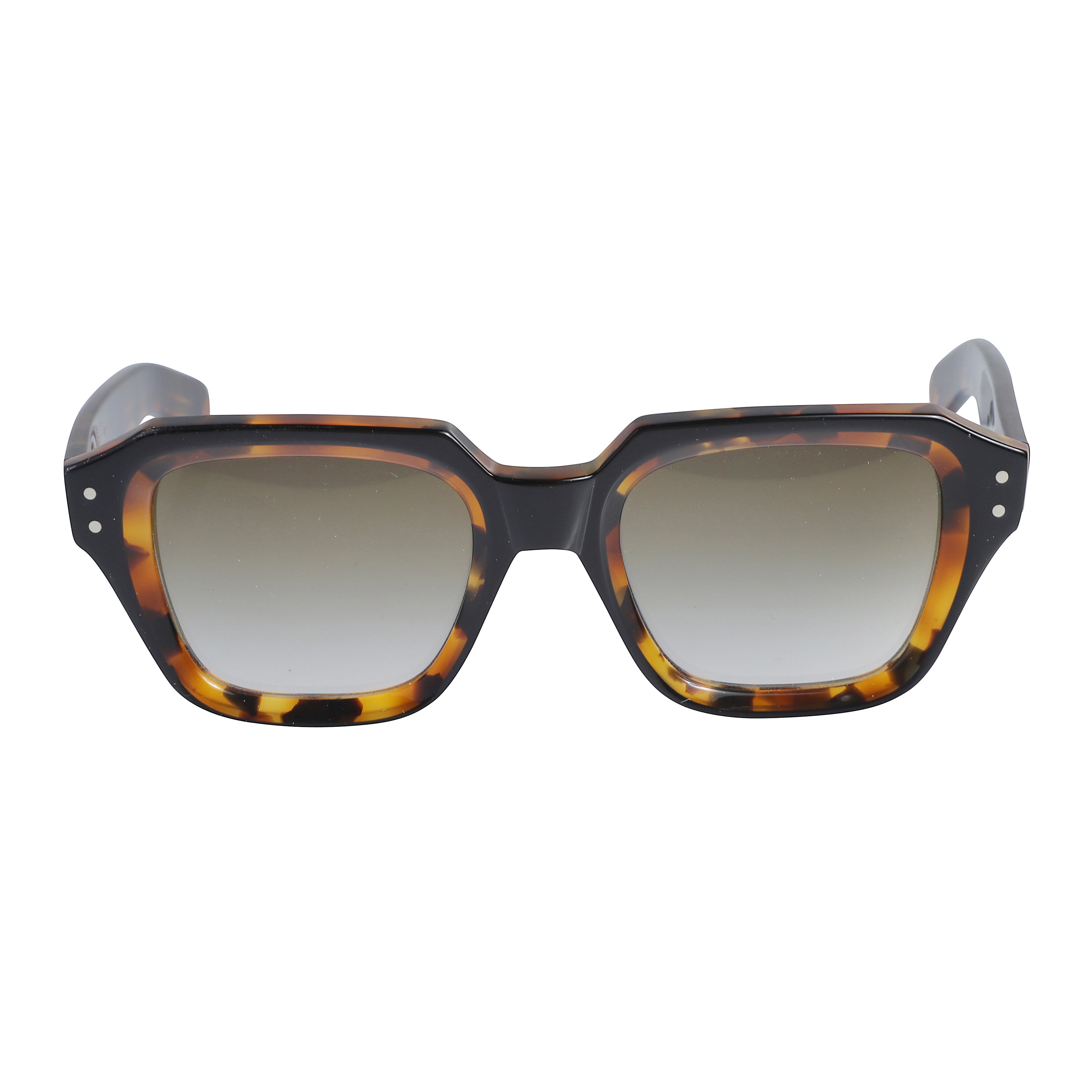 Smoke Oversized Tortoiseshell Frame Sunglasses with Gradient Lenses