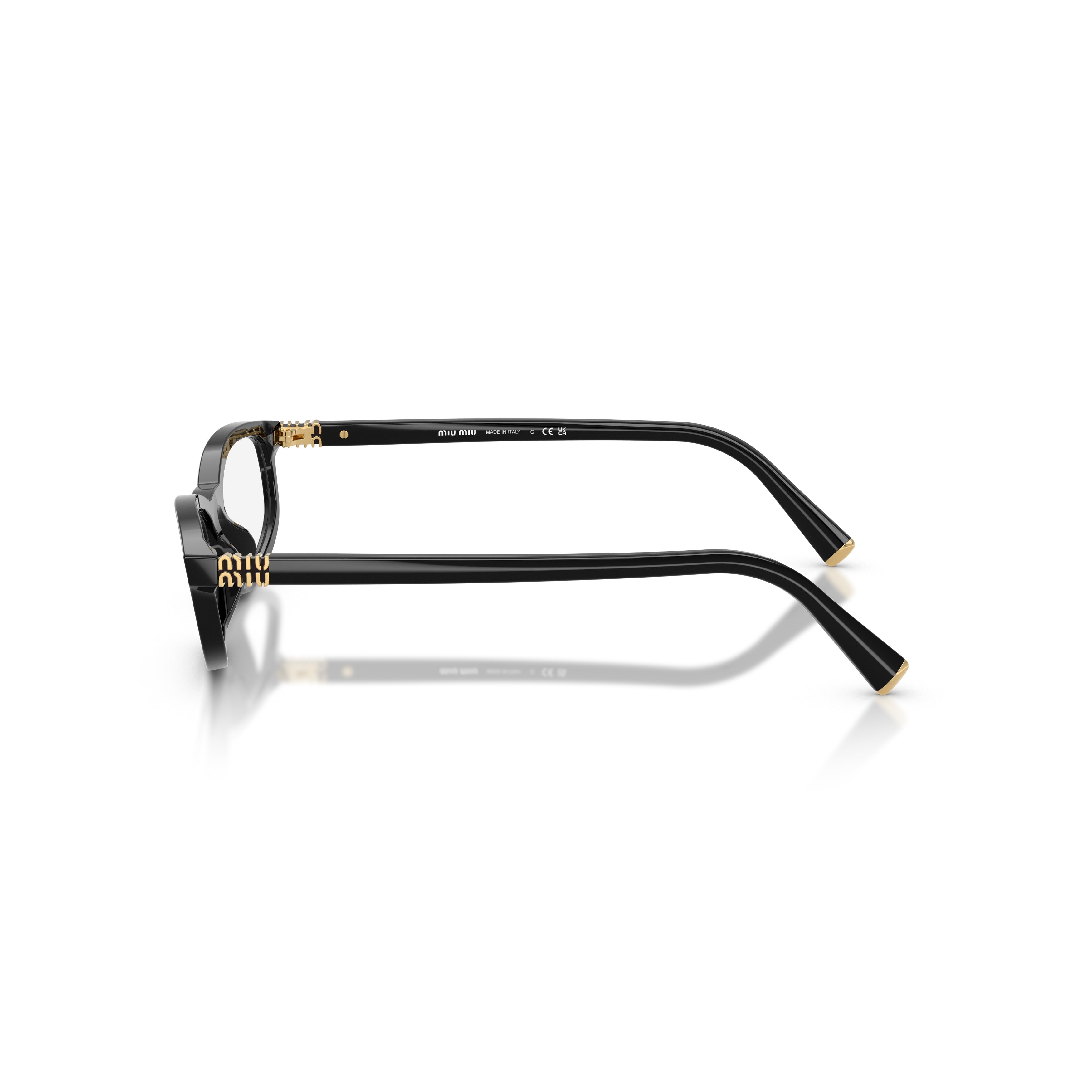 0mu 01zv Rectangular Black Acetate Eyeglasses