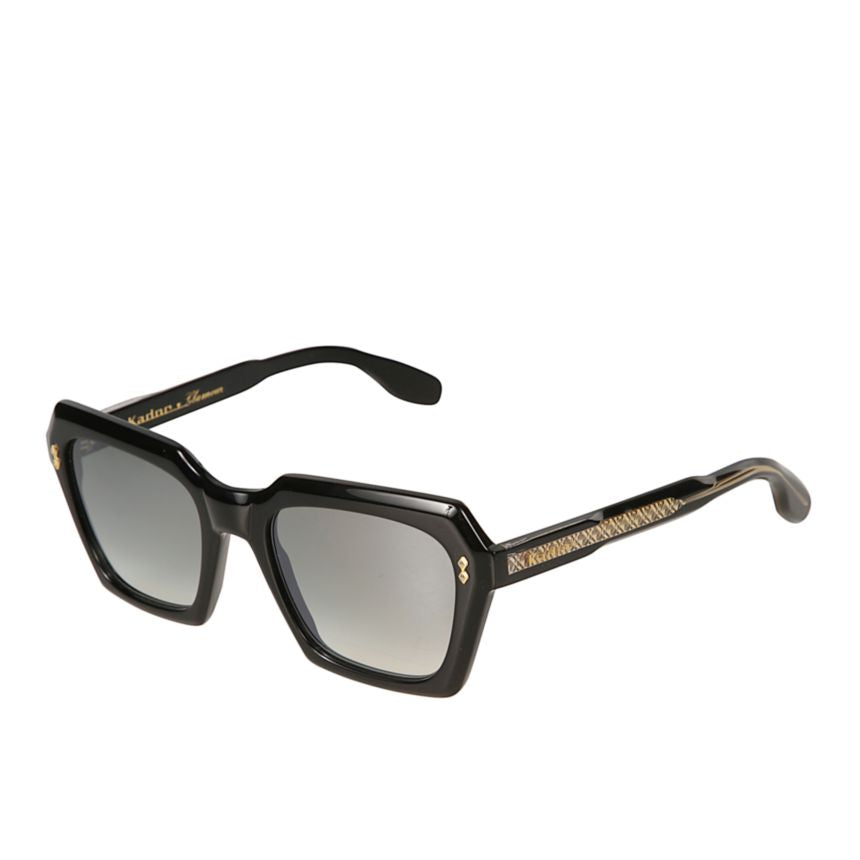 Klara Glamour Oversized Square Frame Black Sunglasses