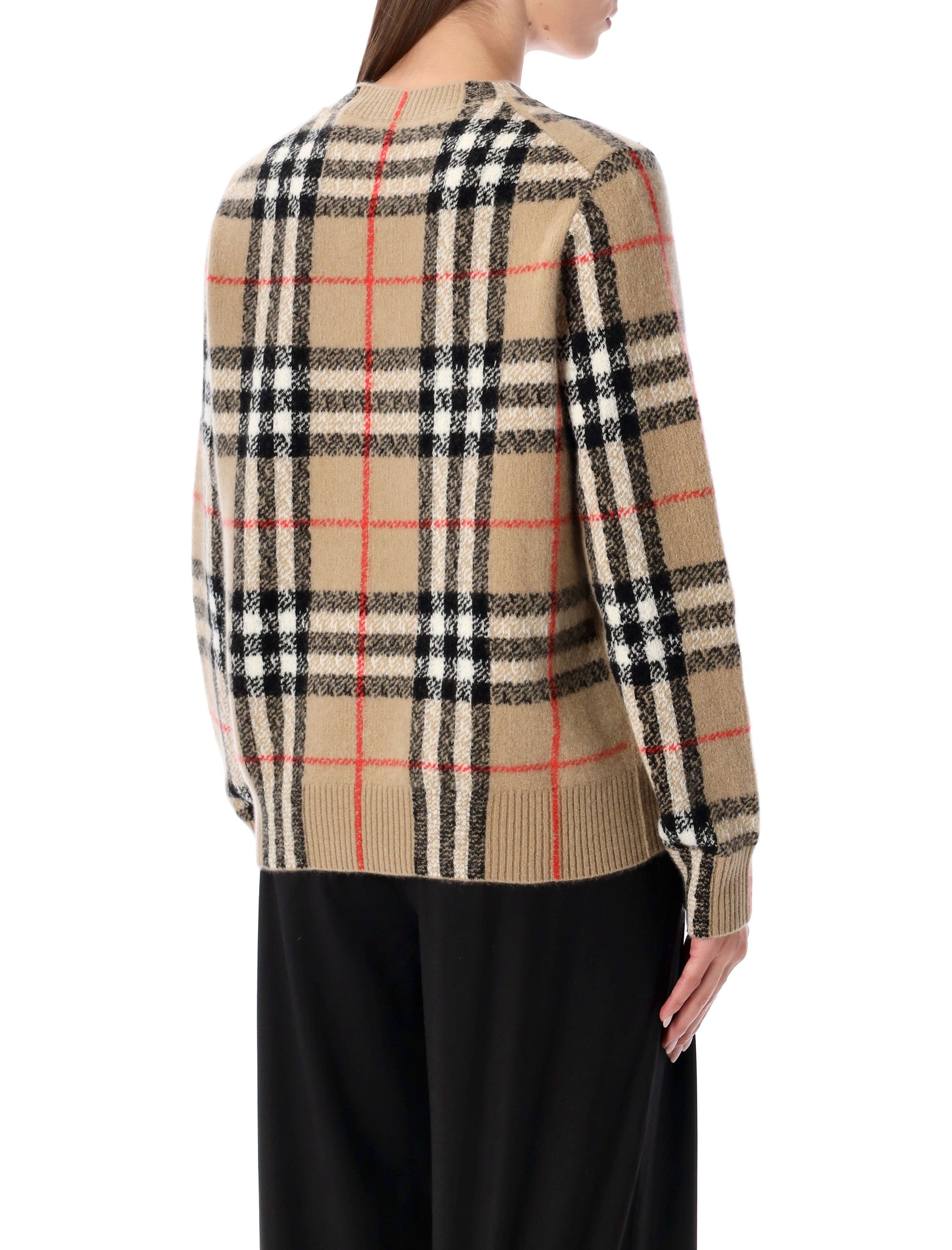 London Check Wool-Cashmere Sweater