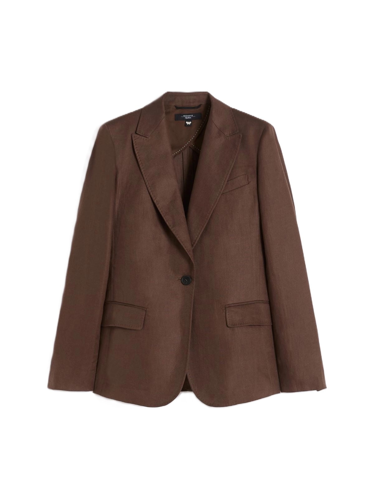 Tailored Blazer with Notch Lapel and Single-Button Closure