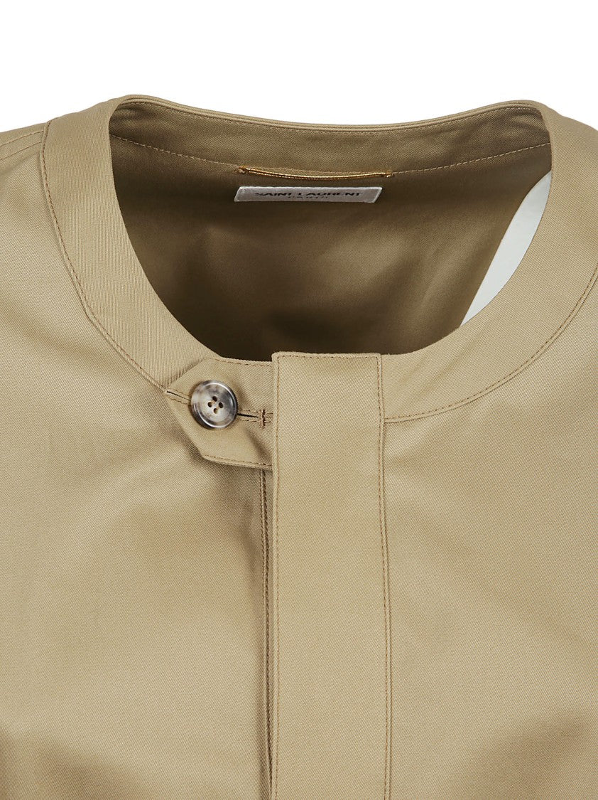 Structured Beige Dress With Tailored Waist